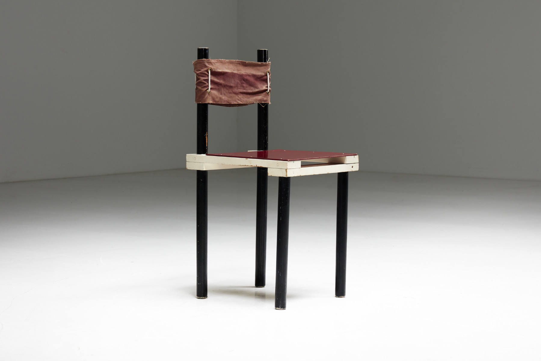 Vintage Dutch Prototype Chair in the Style of Rietveld's Military Chair - 1970s