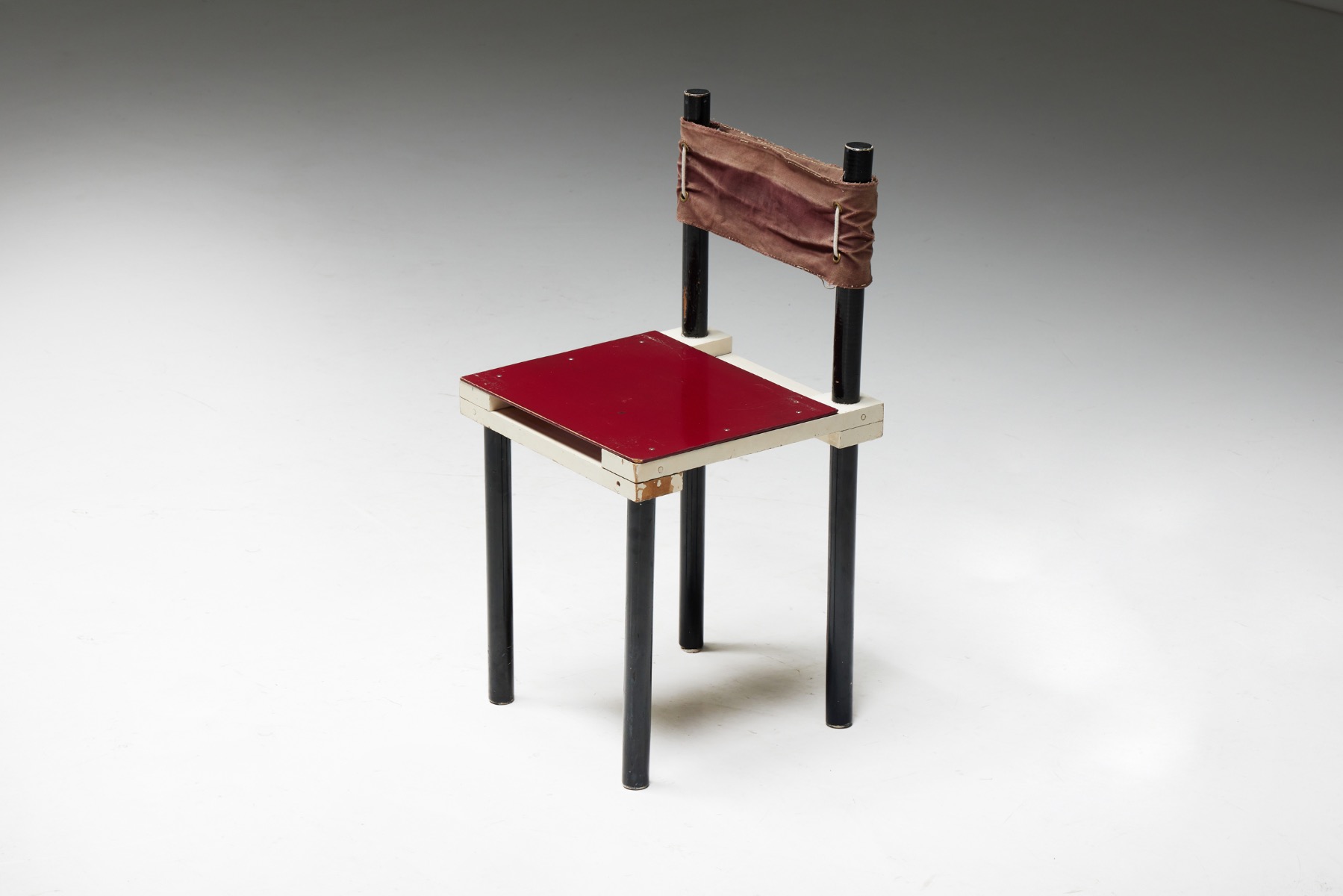 Vintage Dutch Prototype Chair in the Style of Rietveld's Military Chair - 1970s