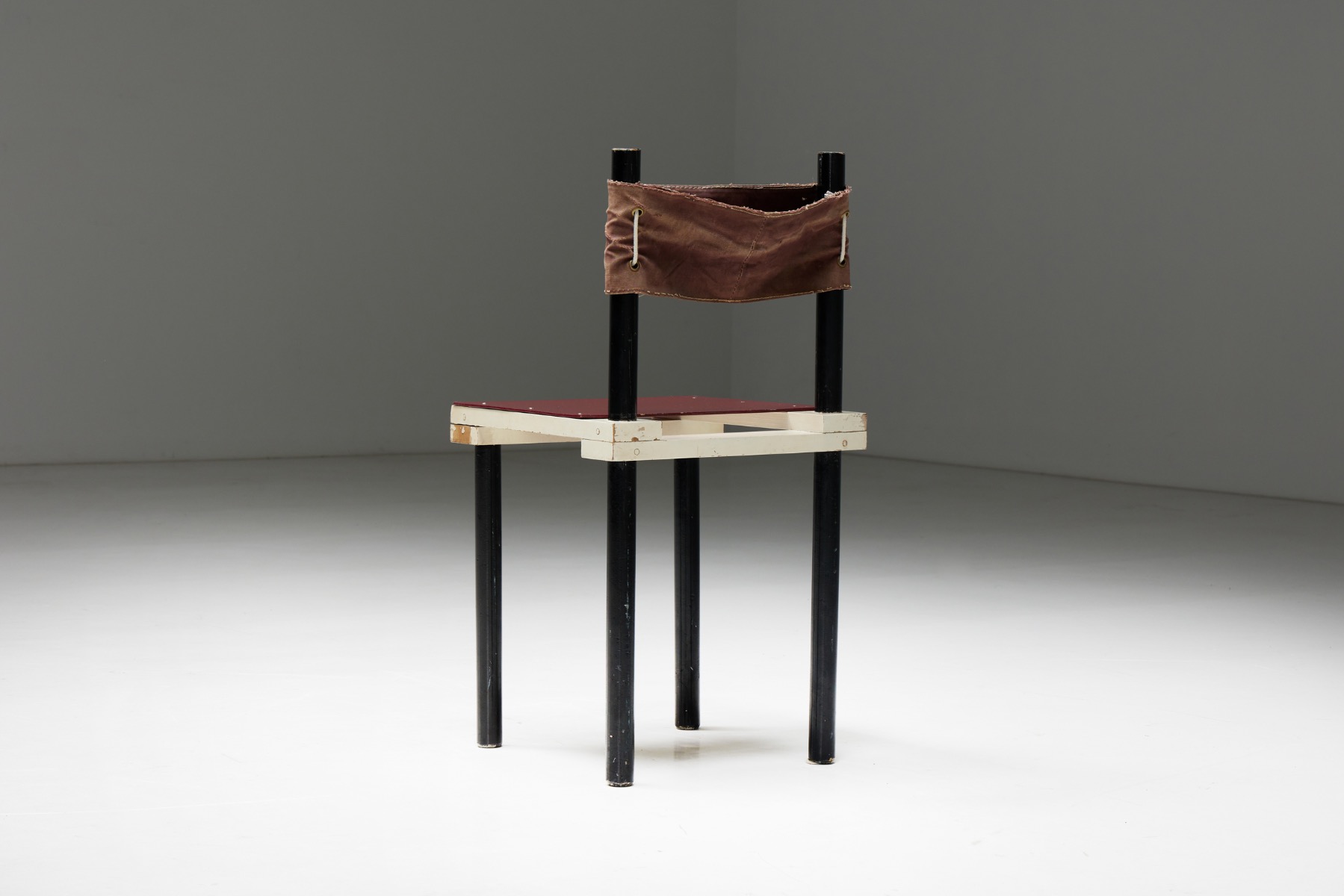 Vintage Dutch Prototype Chair in the Style of Rietveld's Military Chair - 1970s