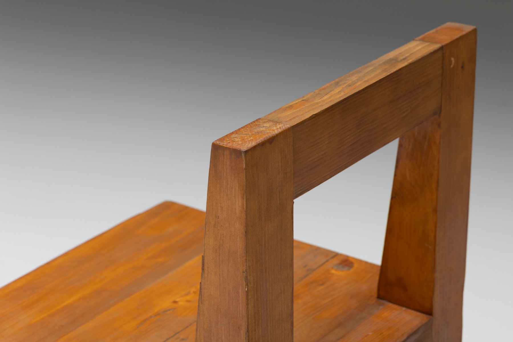 Brutalist Chairs in Solid Pinewood - 1970s