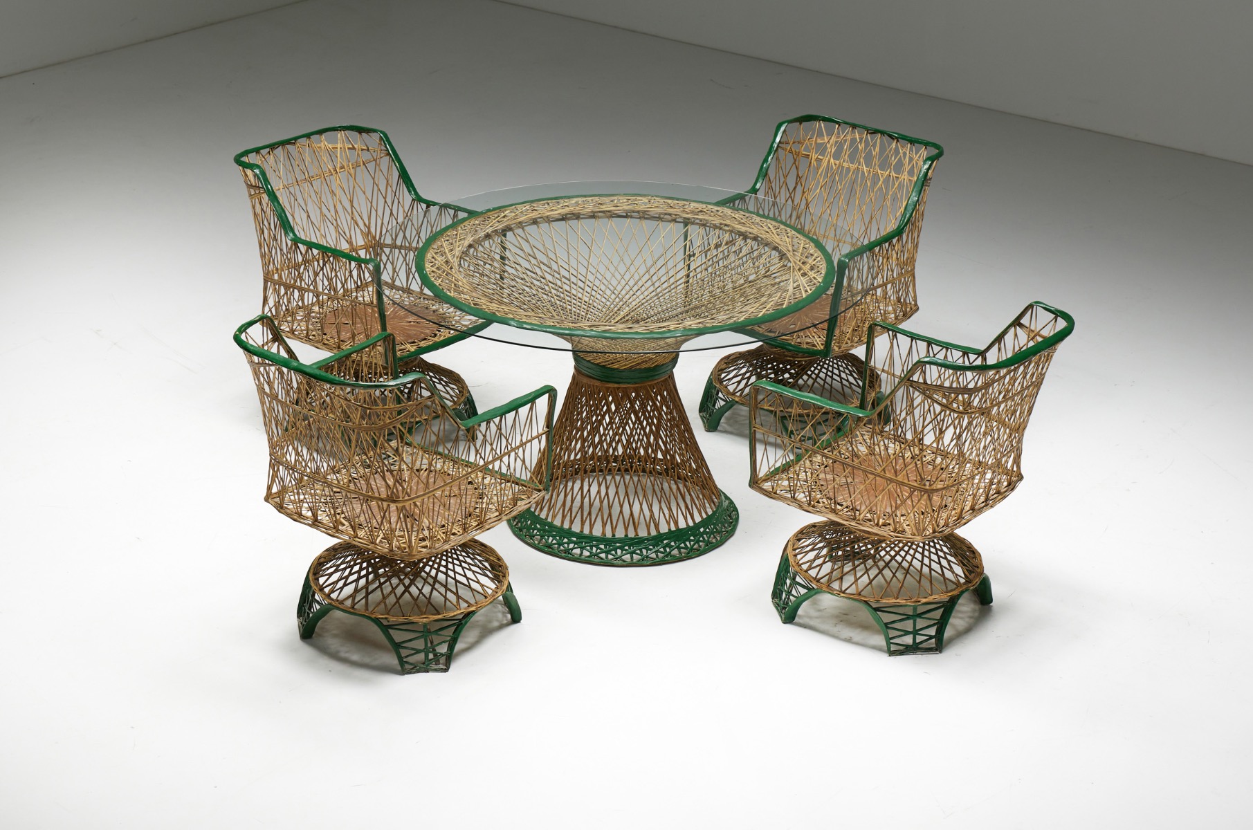 Rare Italian Patio Dining Set for Bonacina - 1970s
