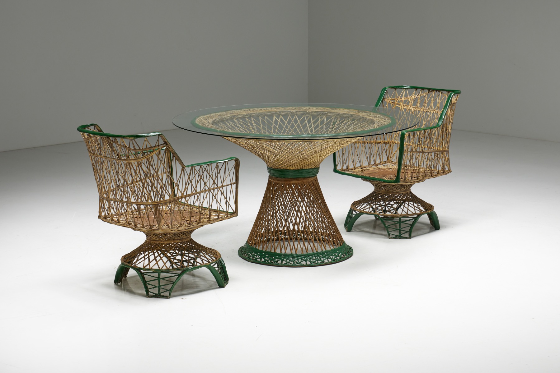 Rare Italian Patio Dining Set for Bonacina - 1970s