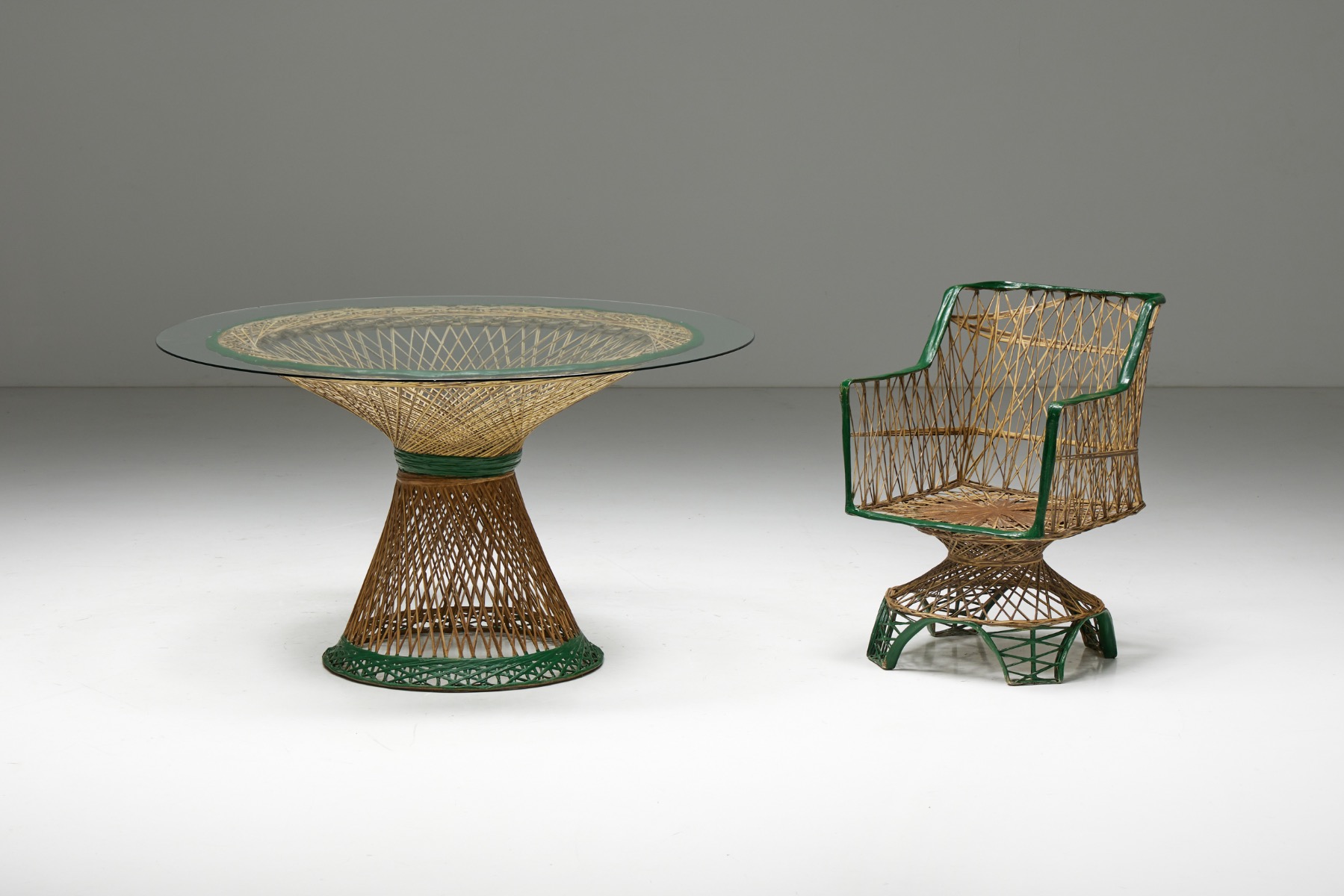 Rare Italian Patio Dining Set for Bonacina - 1970s