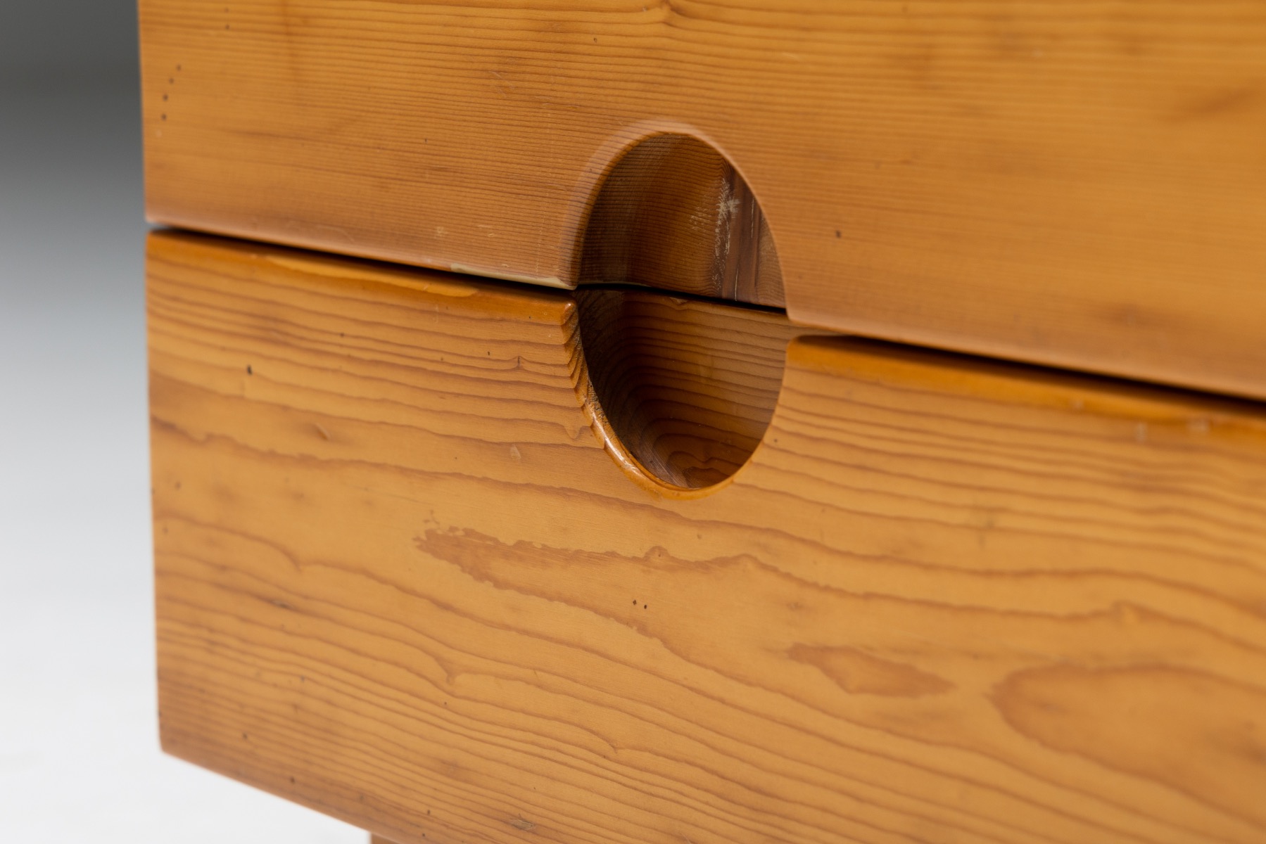 Brutalist Solid Pine Bedside Tables - 1960s