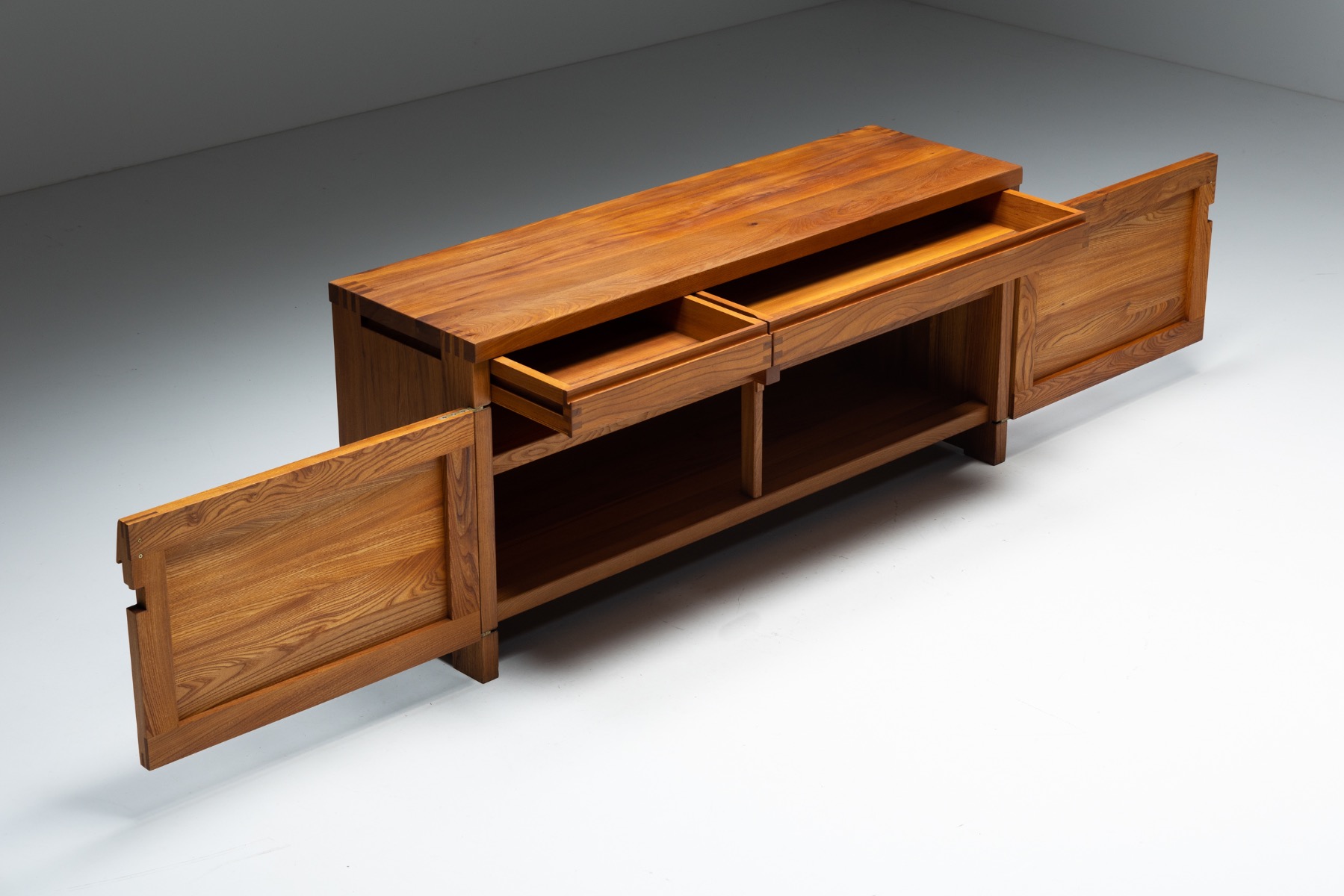 Crafted Cabinet by Pierre Chapo - 1960s