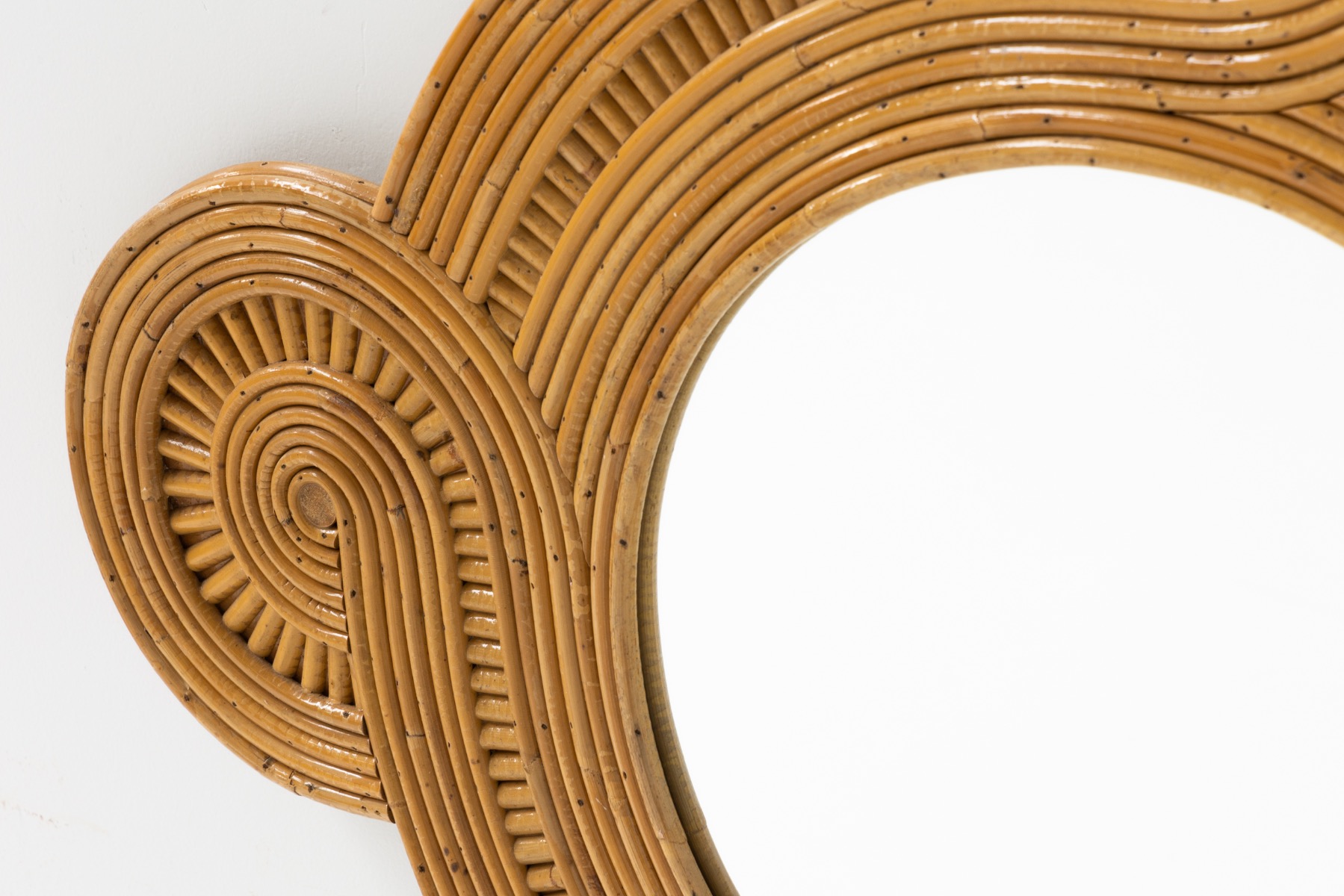 Bamboo Tropicalist Mirror by Vivai del Sud - 1960s