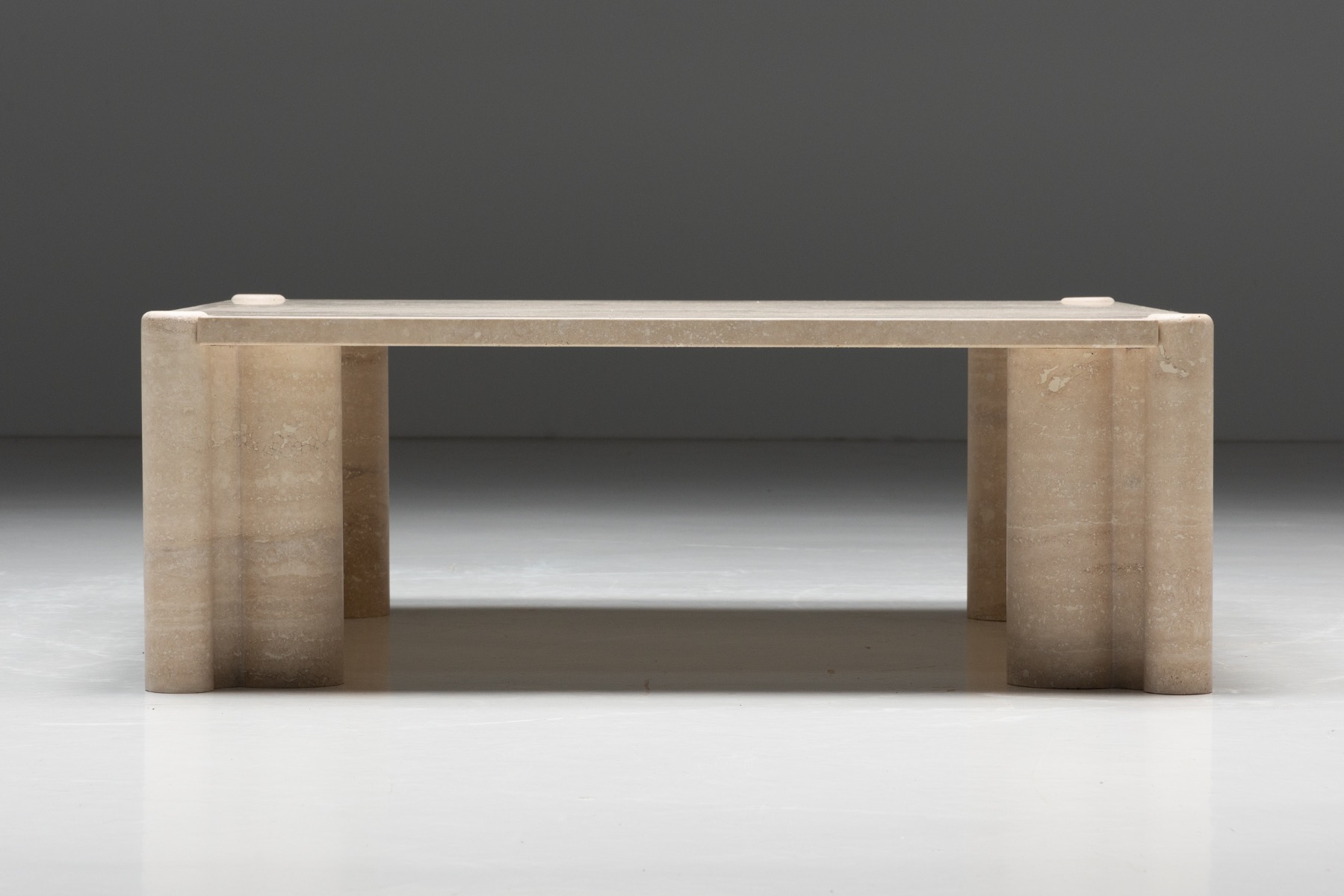 Gae Aulenti Jumbo Travertine Coffee Table for Knoll - 1960s