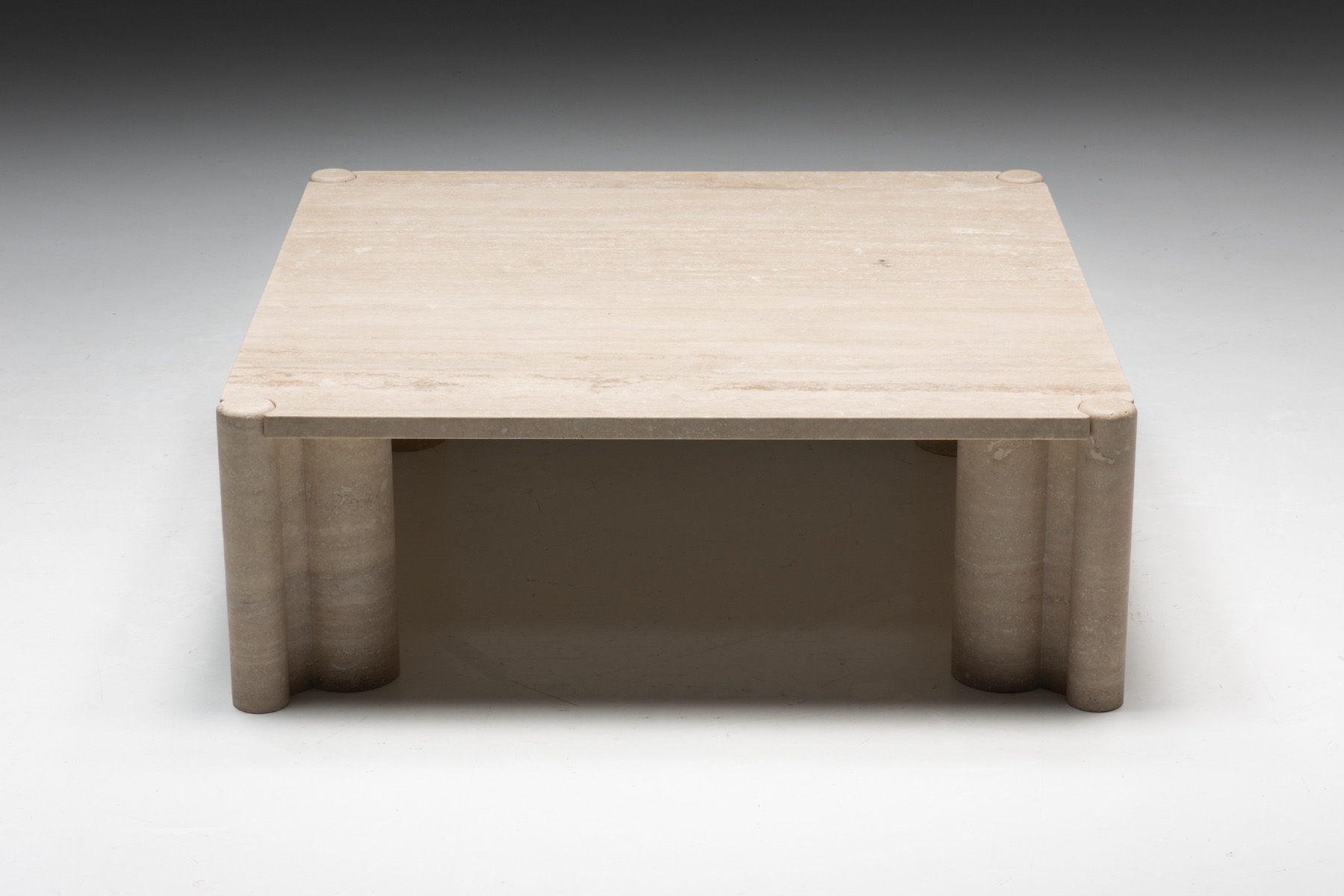 Gae Aulenti Jumbo Travertine Coffee Table for Knoll - 1960s