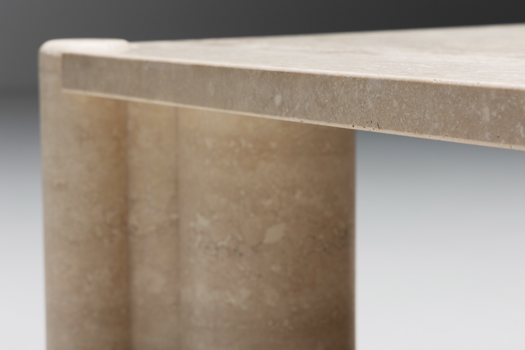 Gae Aulenti Jumbo Travertine Coffee Table for Knoll - 1960s