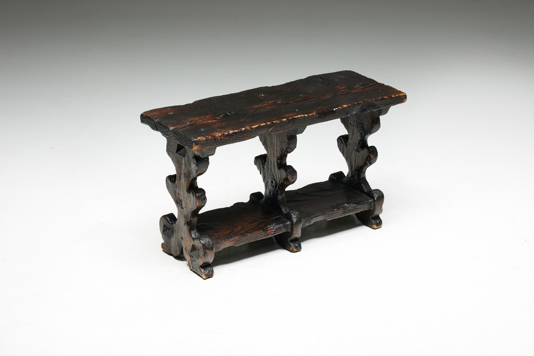 Brutalist Art Populaire Bench - 1950s