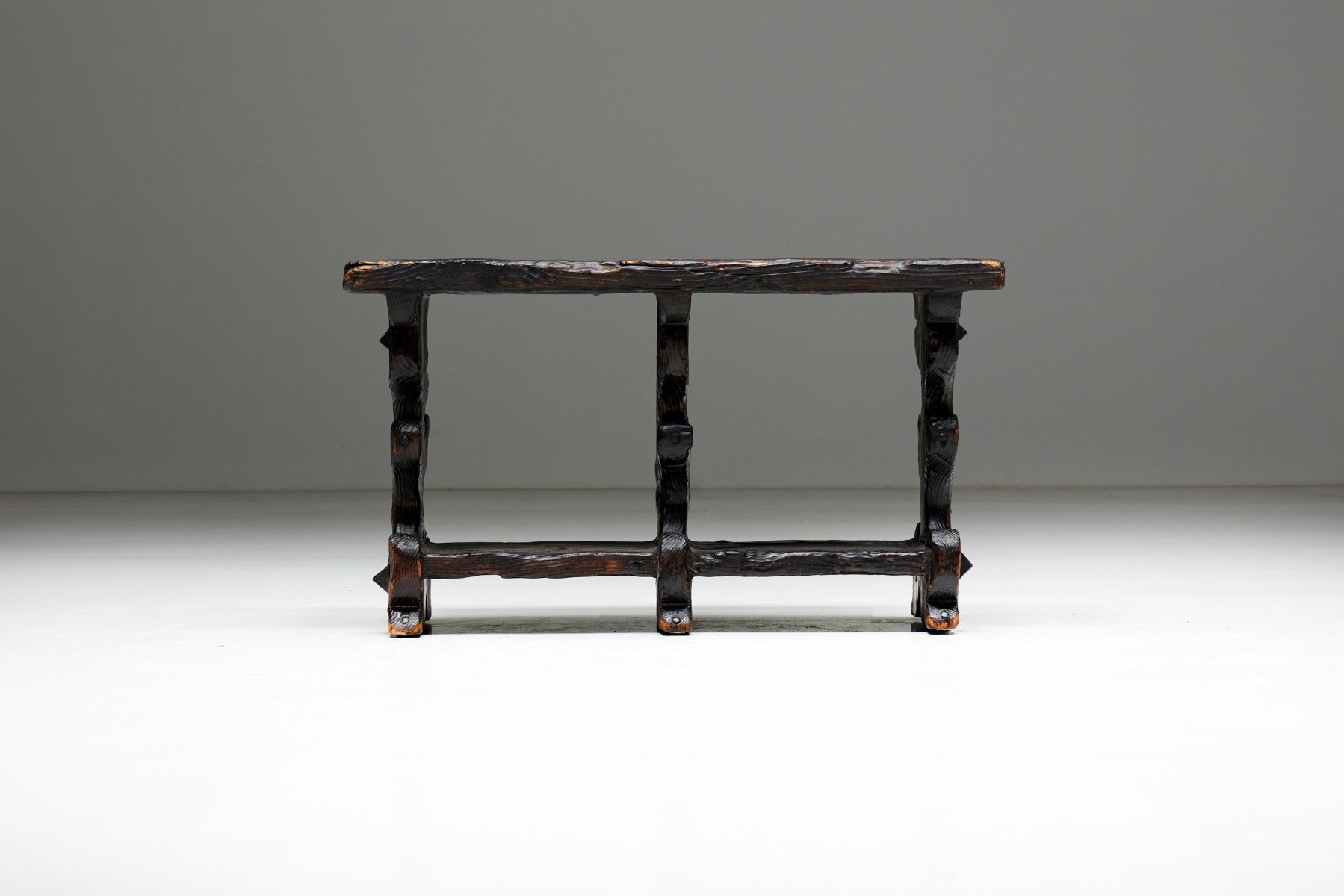 Brutalist Art Populaire Bench - 1950s