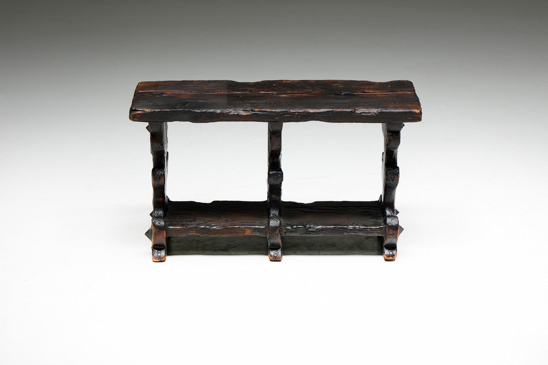 Brutalist Art Populaire Bench - 1950s