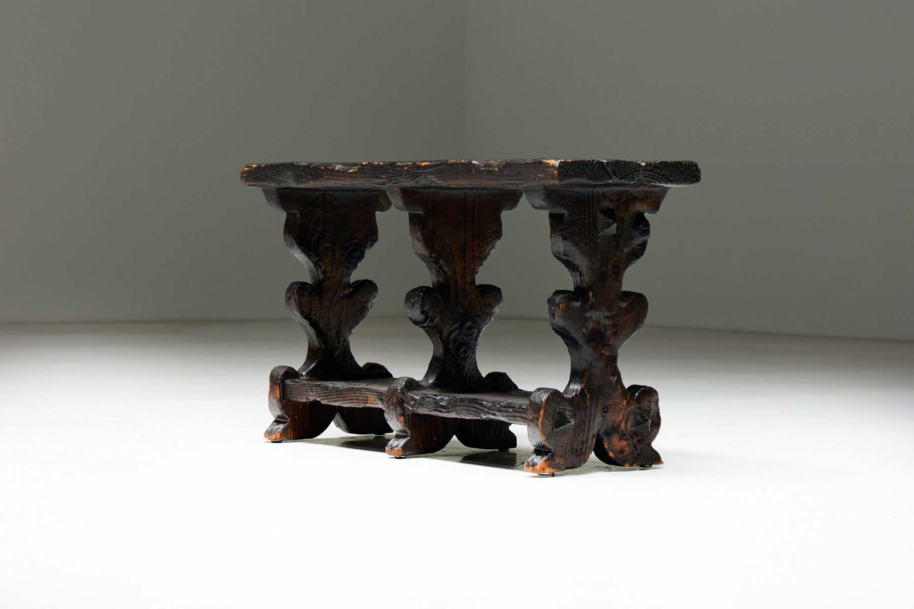 Brutalist Art Populaire Bench - 1950s