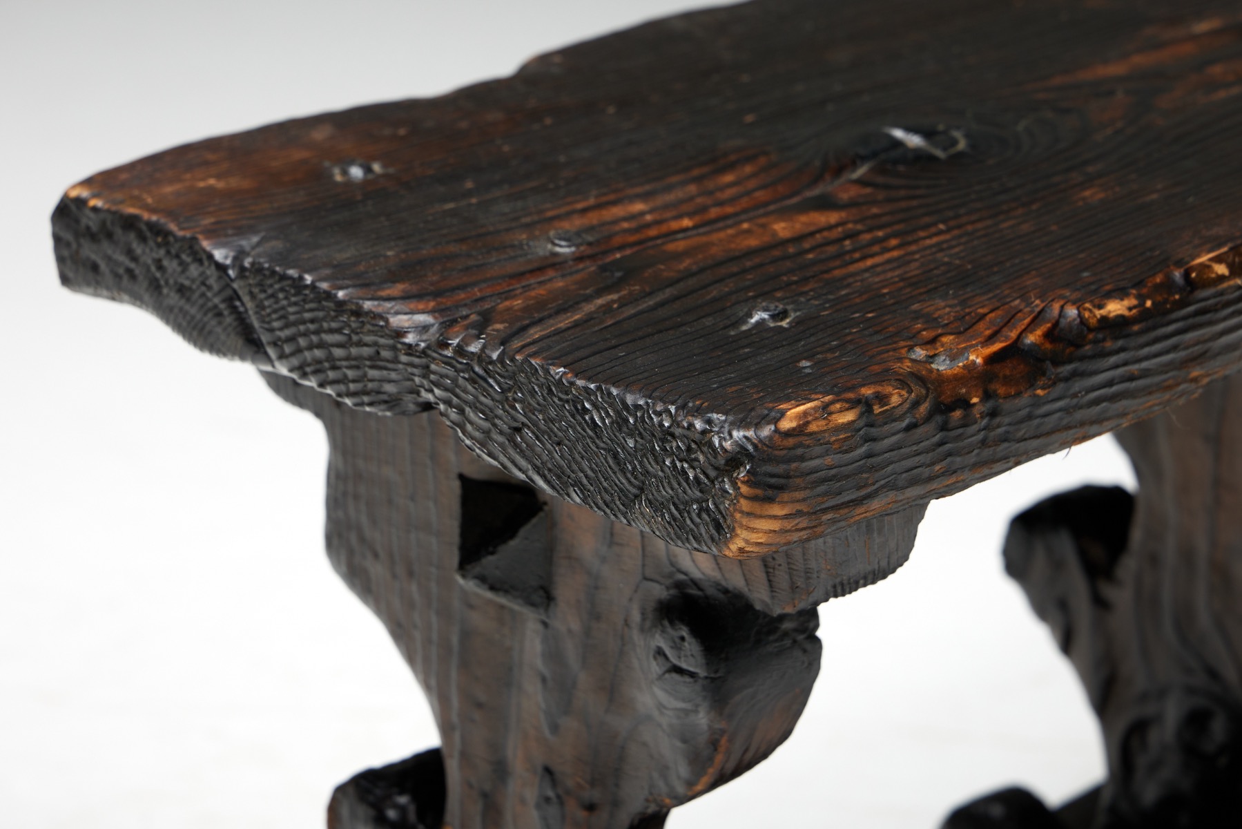 Brutalist Art Populaire Bench - 1950s