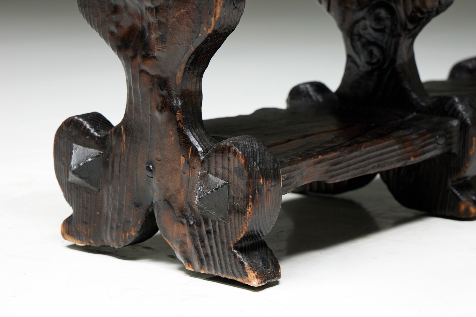 Brutalist Art Populaire Bench - 1950s