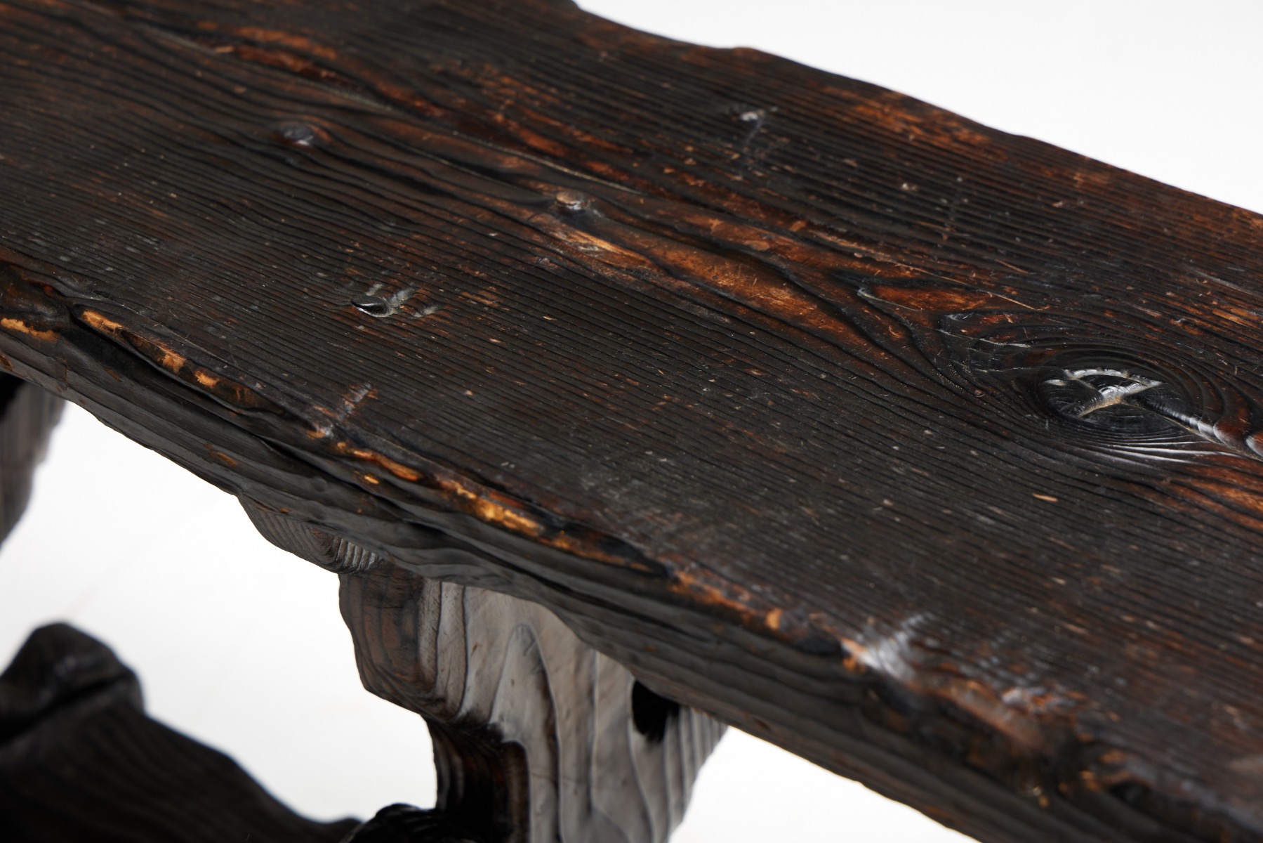 Brutalist Art Populaire Bench - 1950s