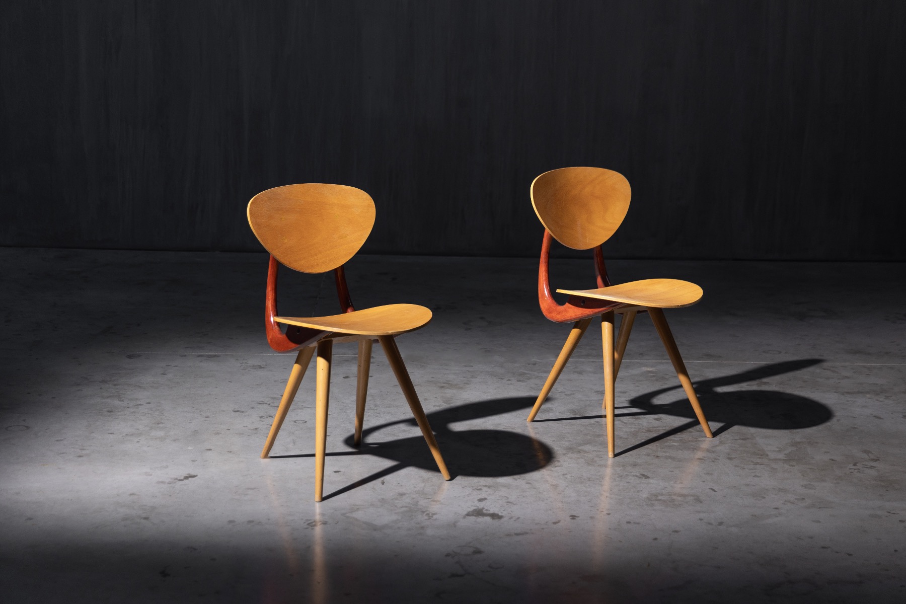 1950s sculptural dining chairs by Stella