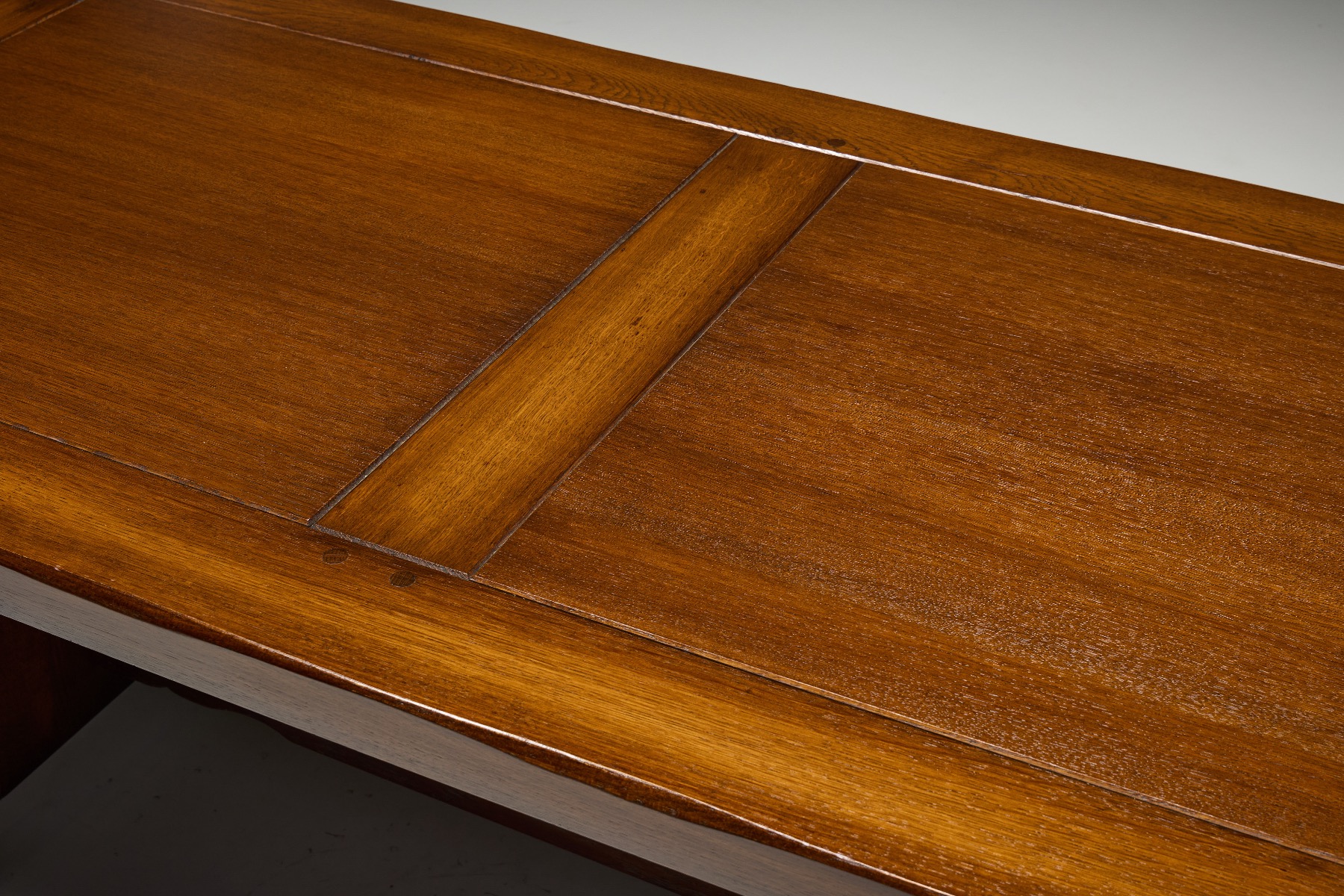 Rustic Alpine dining table in dark stained oak