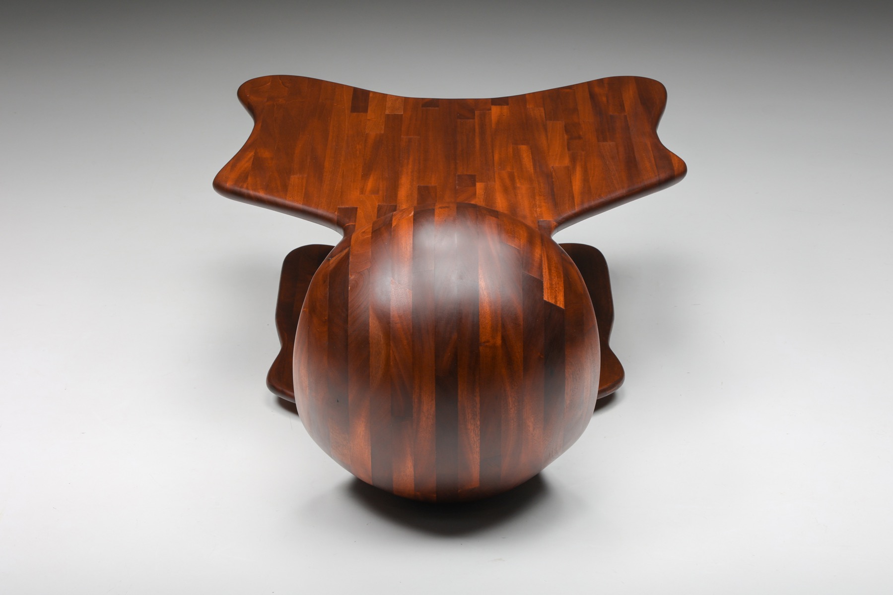 American studio craft coffee table from the 1970s