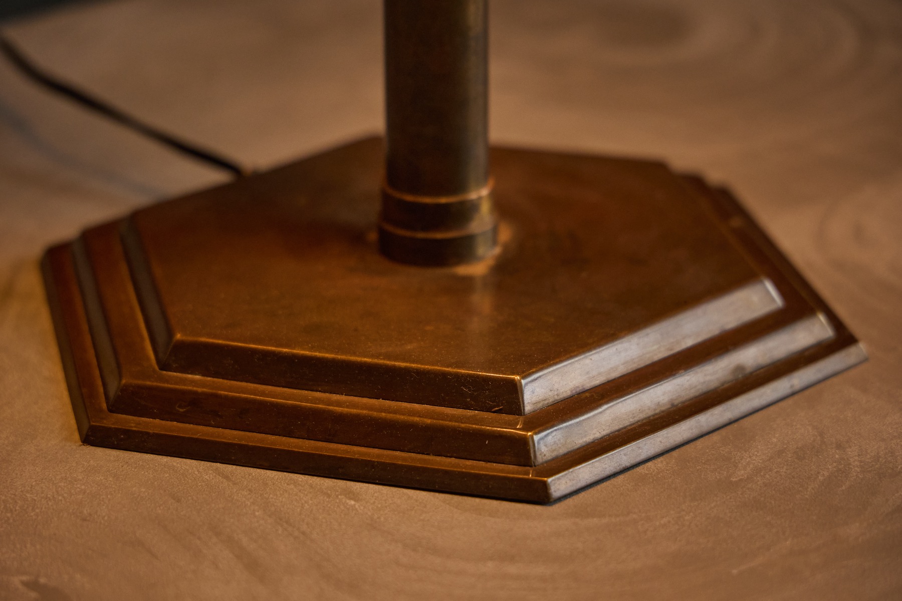 Vintage Amsterdam School lighting design in bronze