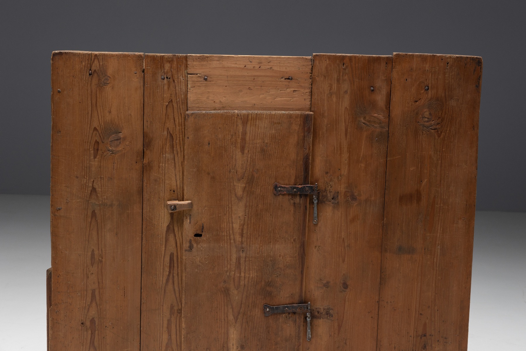 Antique alpine wood cupboard 19th century
