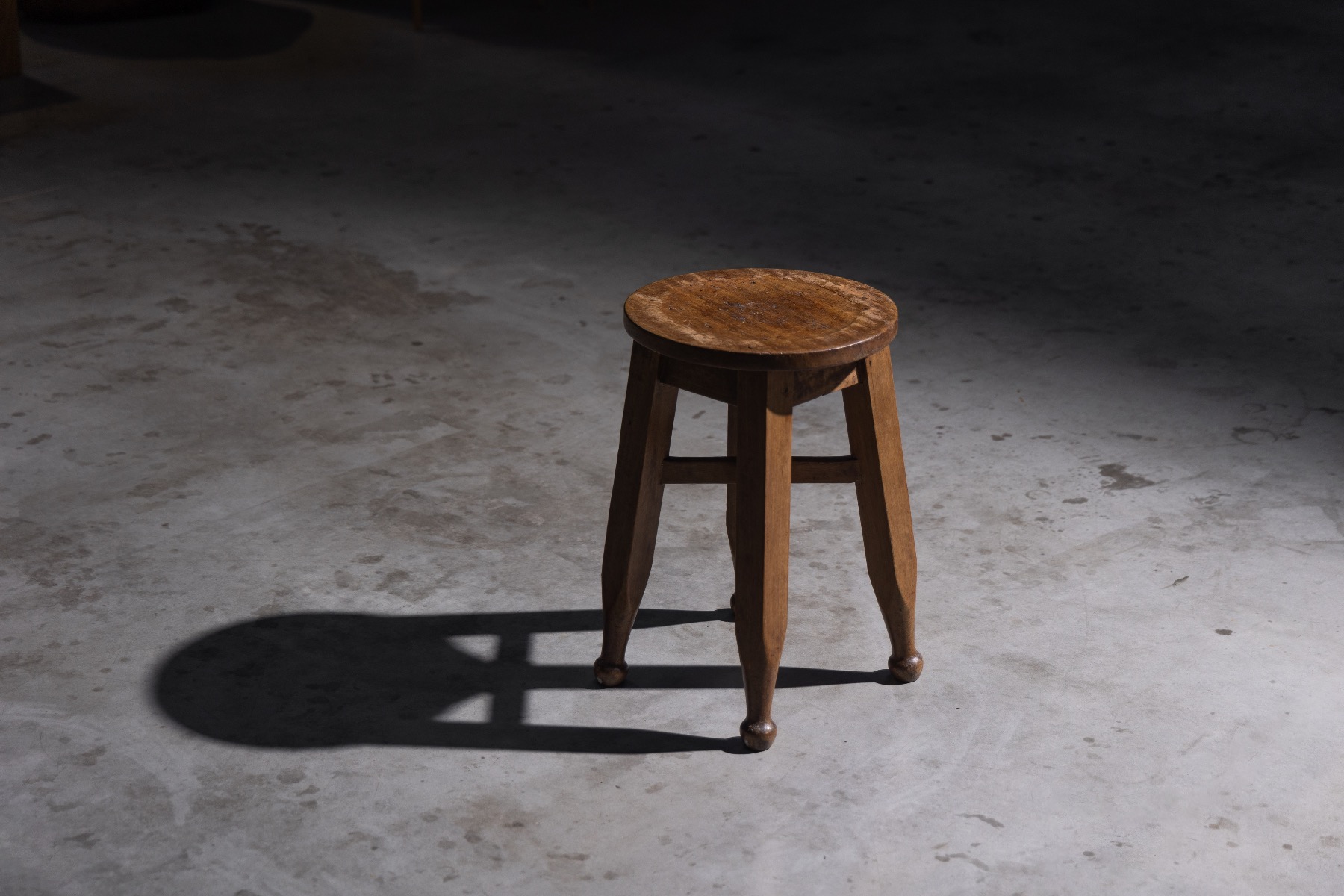 Antique artisan stool with traditional craftsmanship