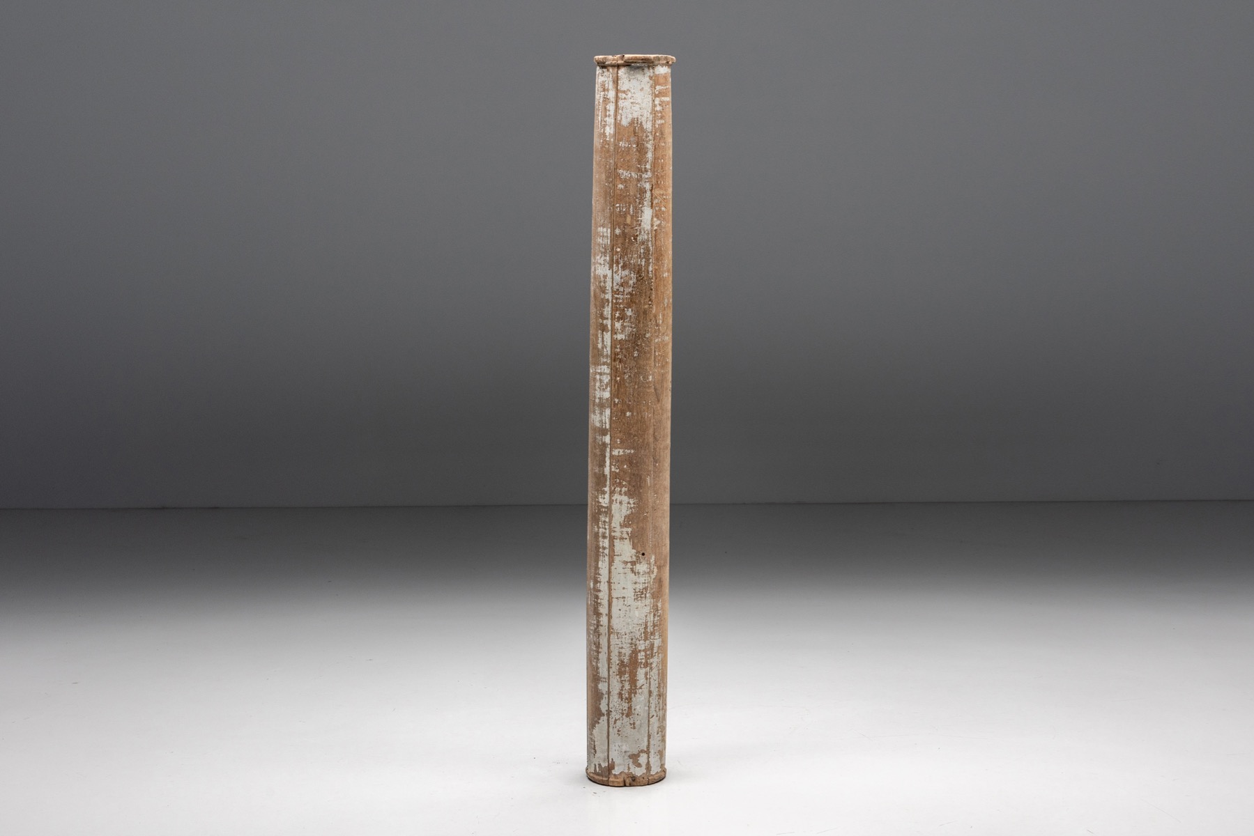 Architectural wooden columns in antique design