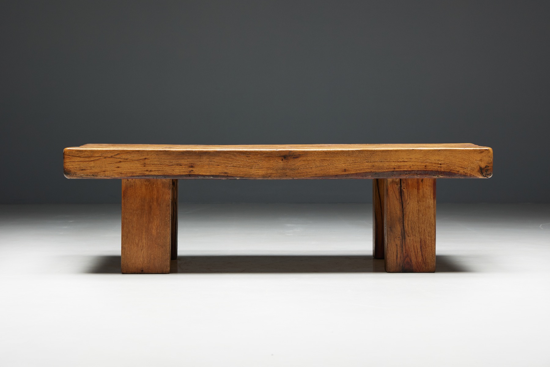 Artisan made coffee table in wood from the 1950s