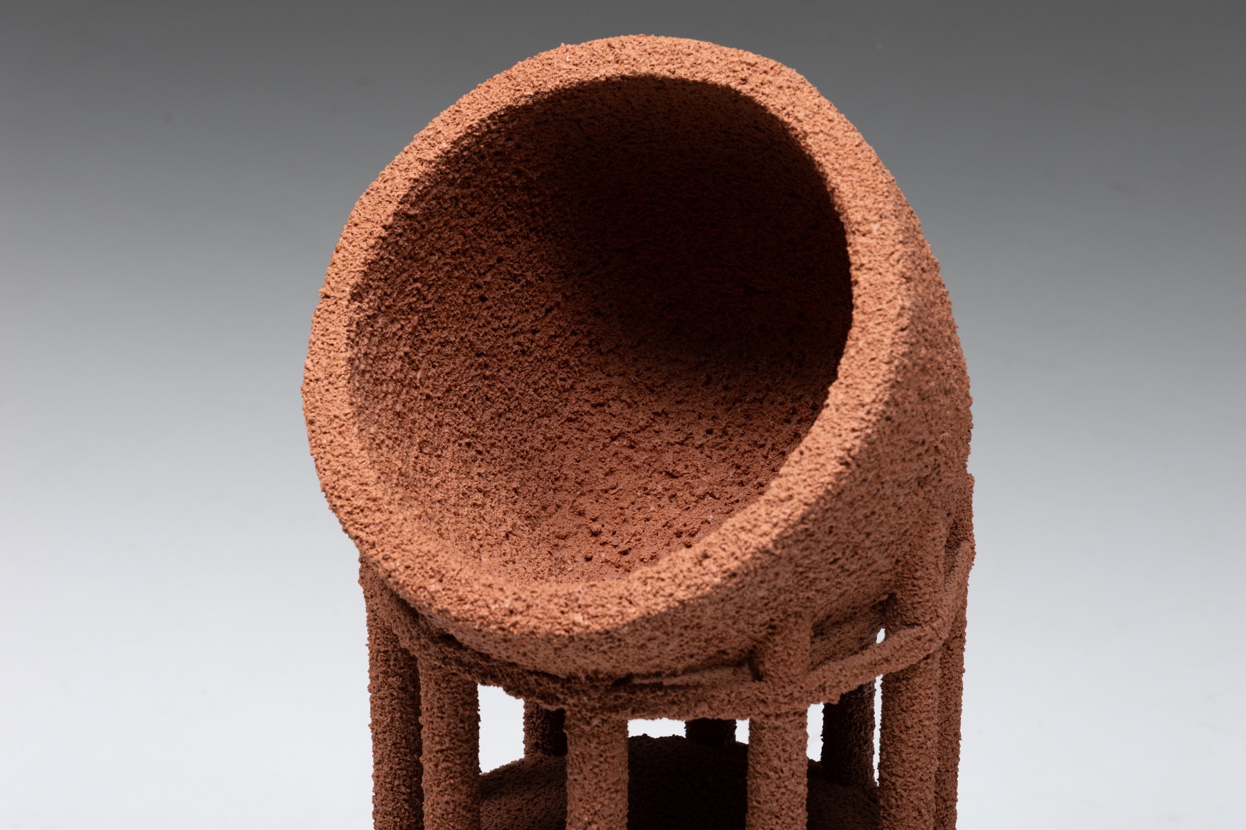 Artistic bowl sculpture in modern design by Thomas Ballouhey