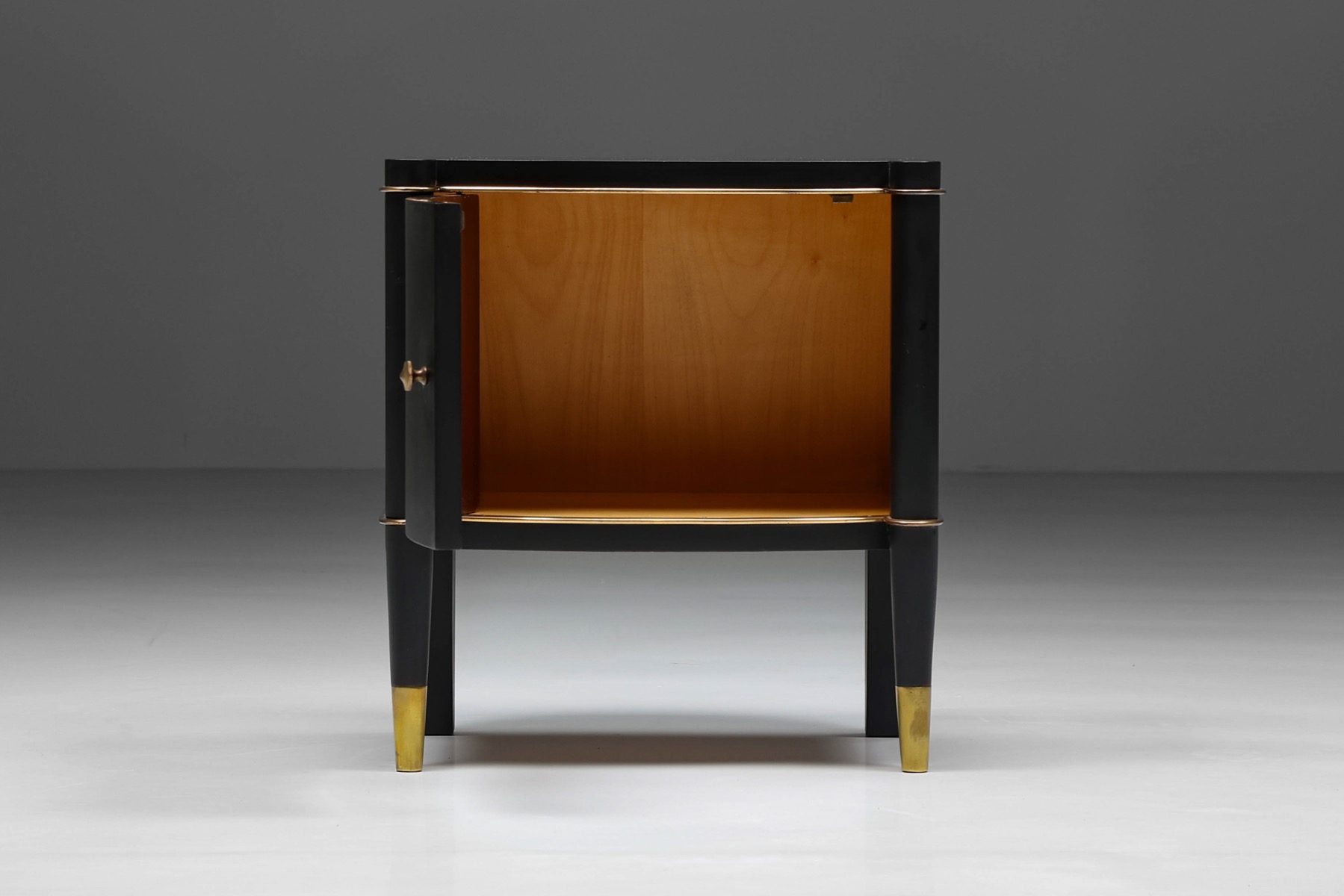 Belgian design bedside table by De Coene in art deco style