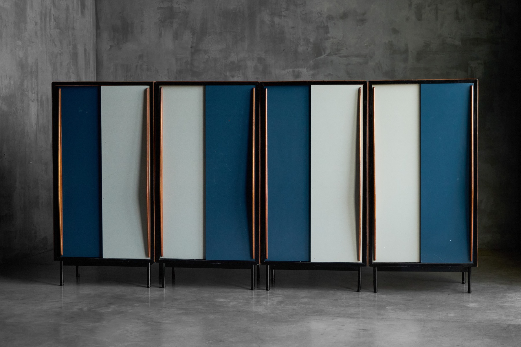 Belgian modernist wardrobe with functionalist design by Van Der Meeren