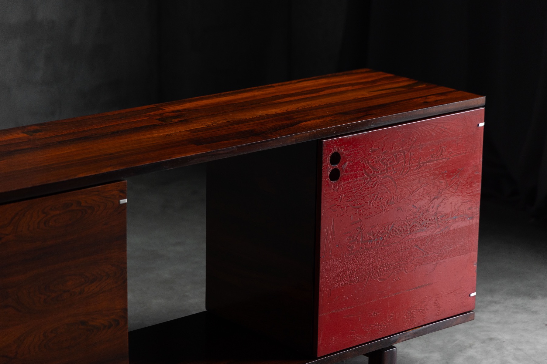 Brazilian modern credenza with refined architectural design