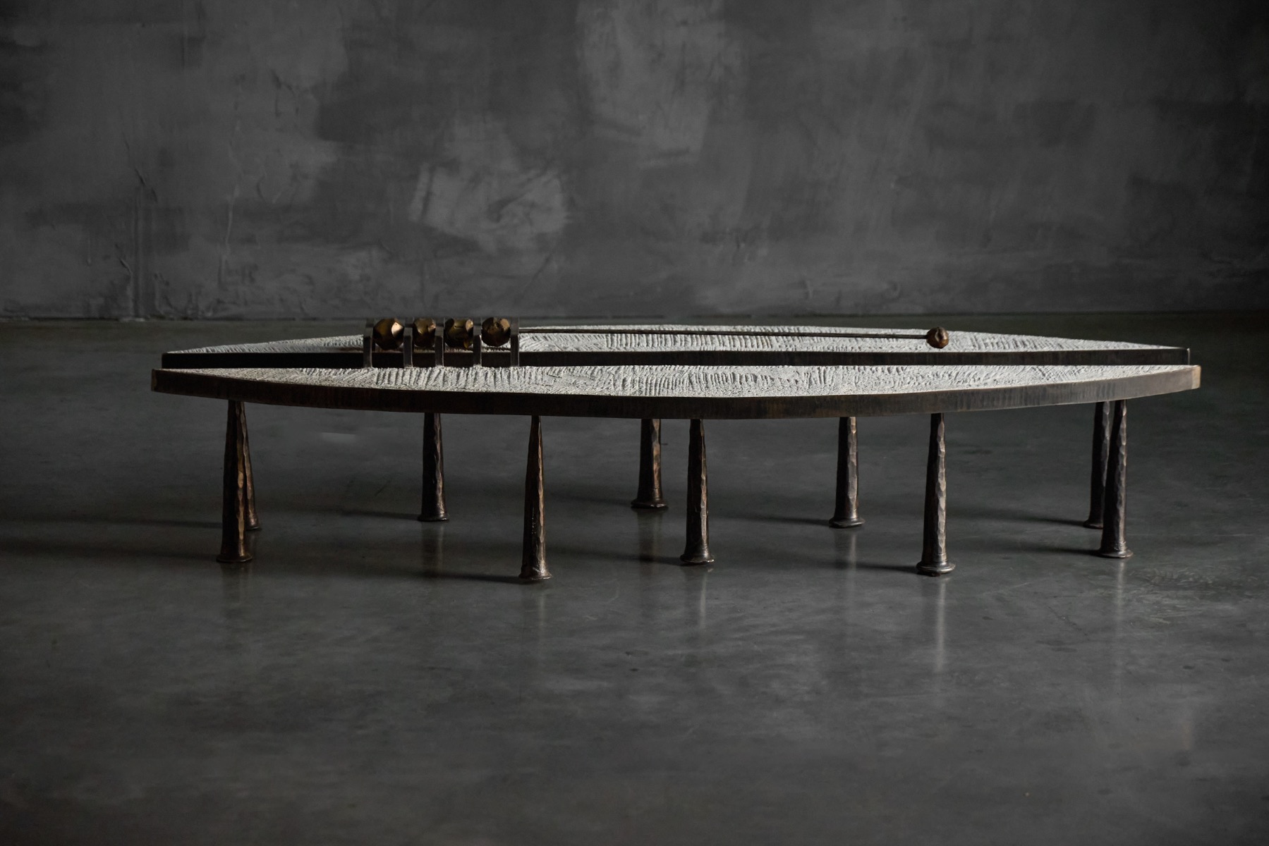 Brutalist design coffee table created by Belgian designer Thomas Serruys
