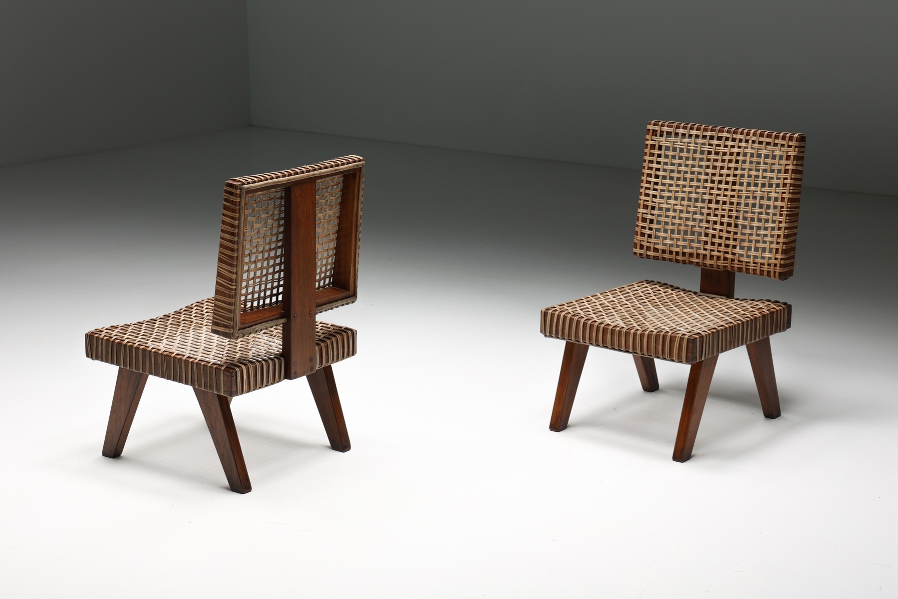 Chandigarh low easy chair by Pierre Jeanneret from 1955