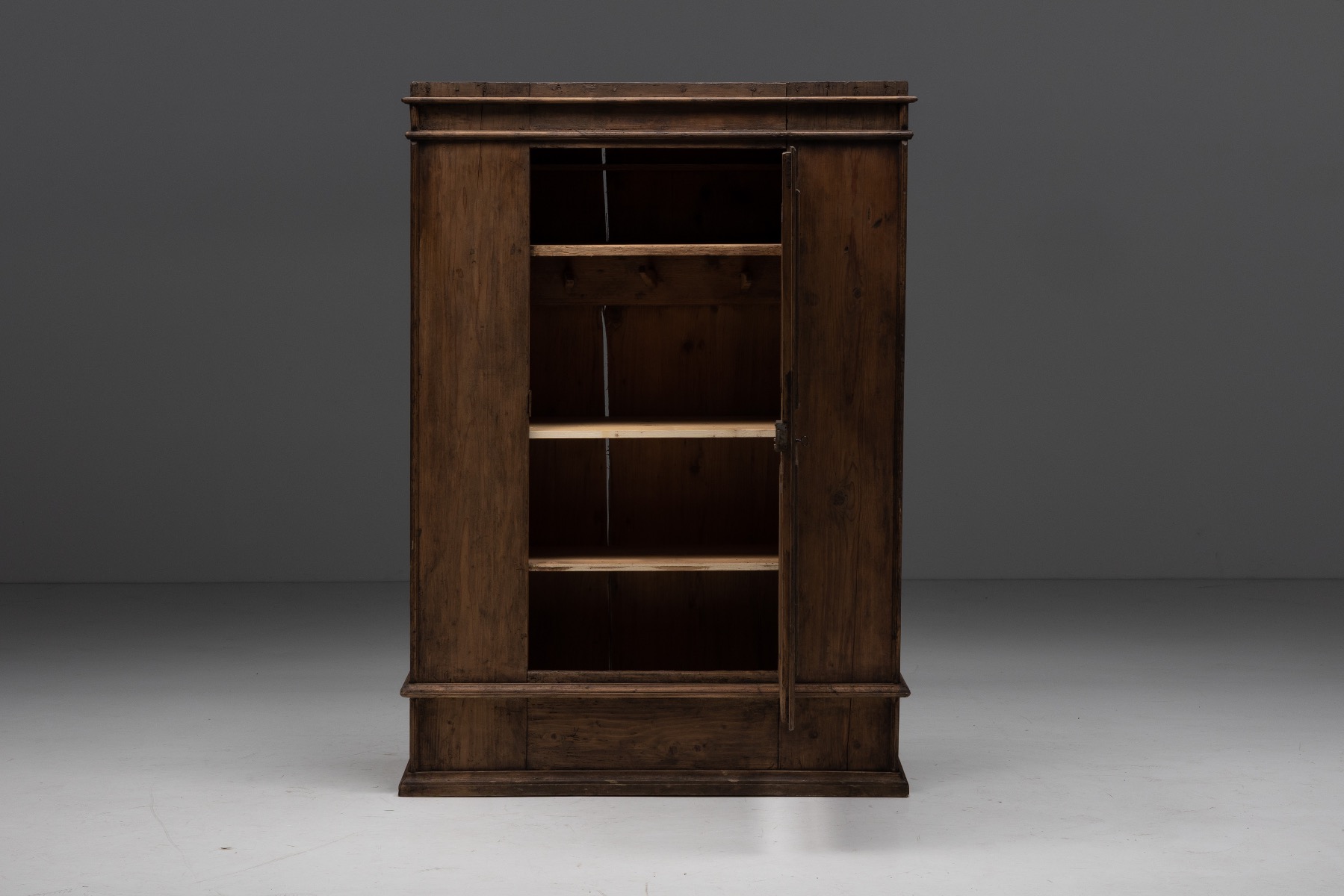 Early nineteenth century alpine cabinet in rustic wood
