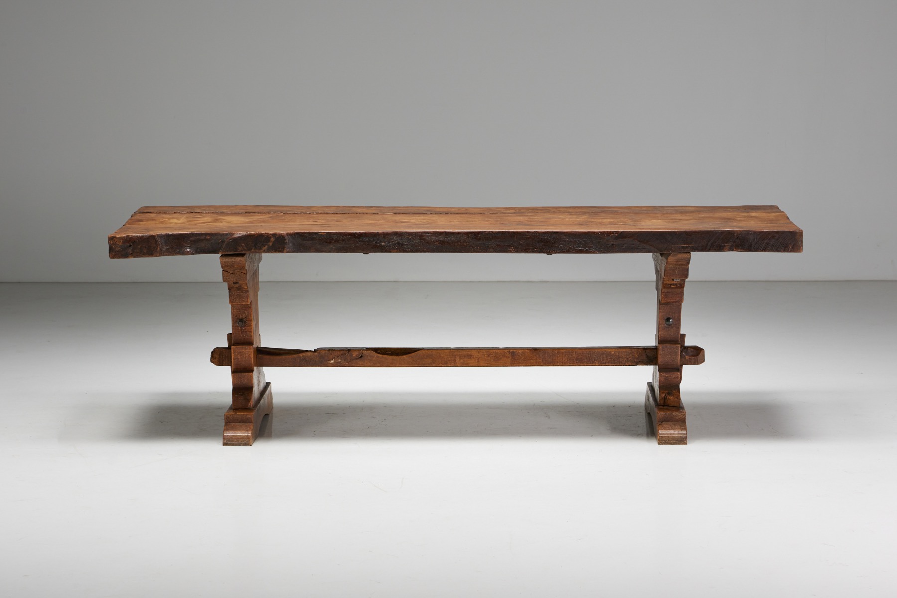Early twentieth century rustic dining table in wood