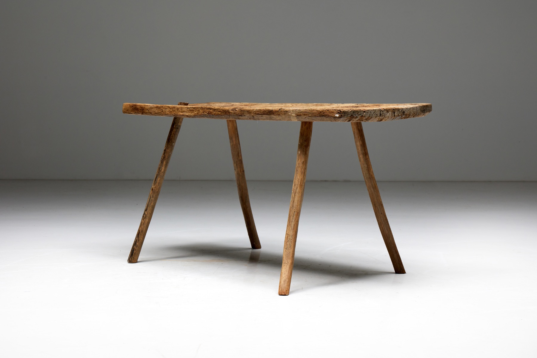 Early twentieth century rustic side table in wood