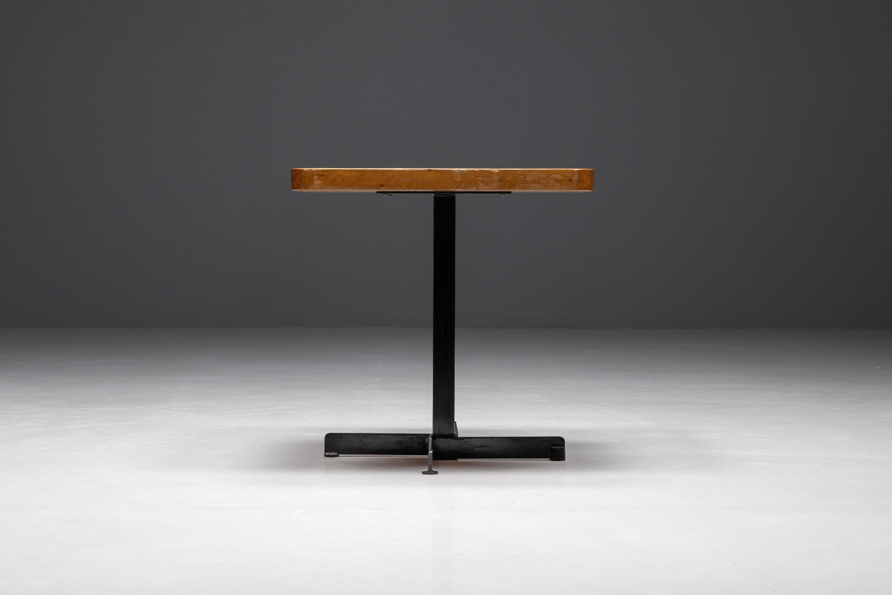 French design square table by Charlotte Perriand Les Arcs