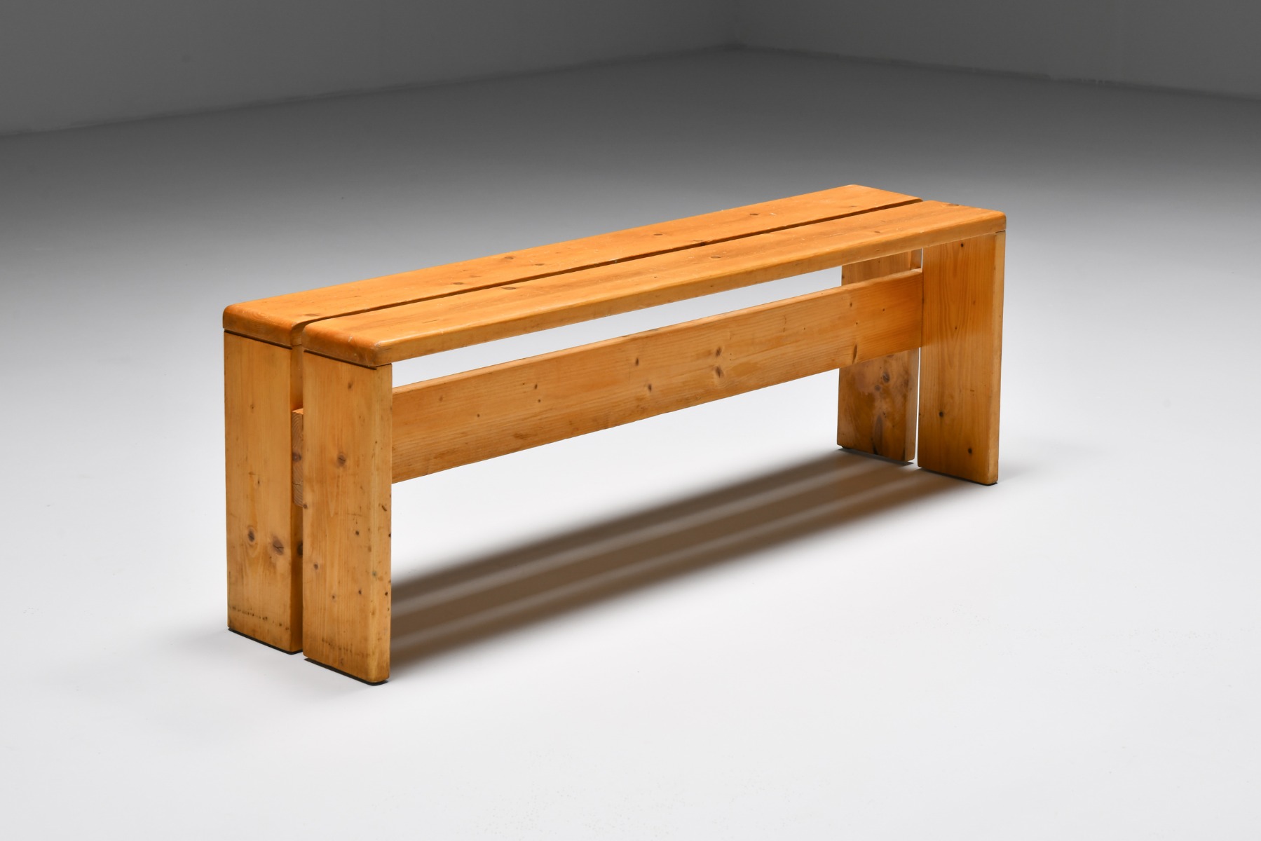 French design two seat benches by Charlotte Perriand Les Arcs