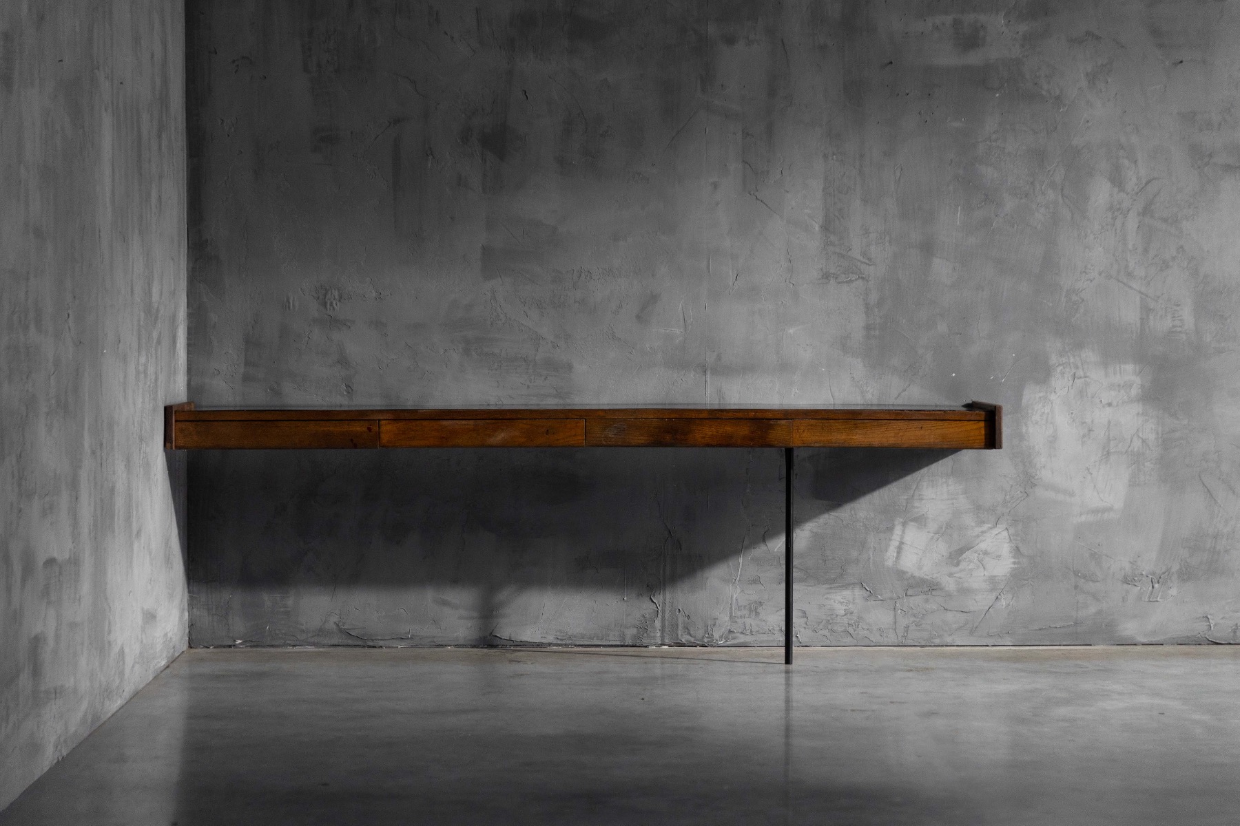 French modernist wall mounted console or desk from the 1960s