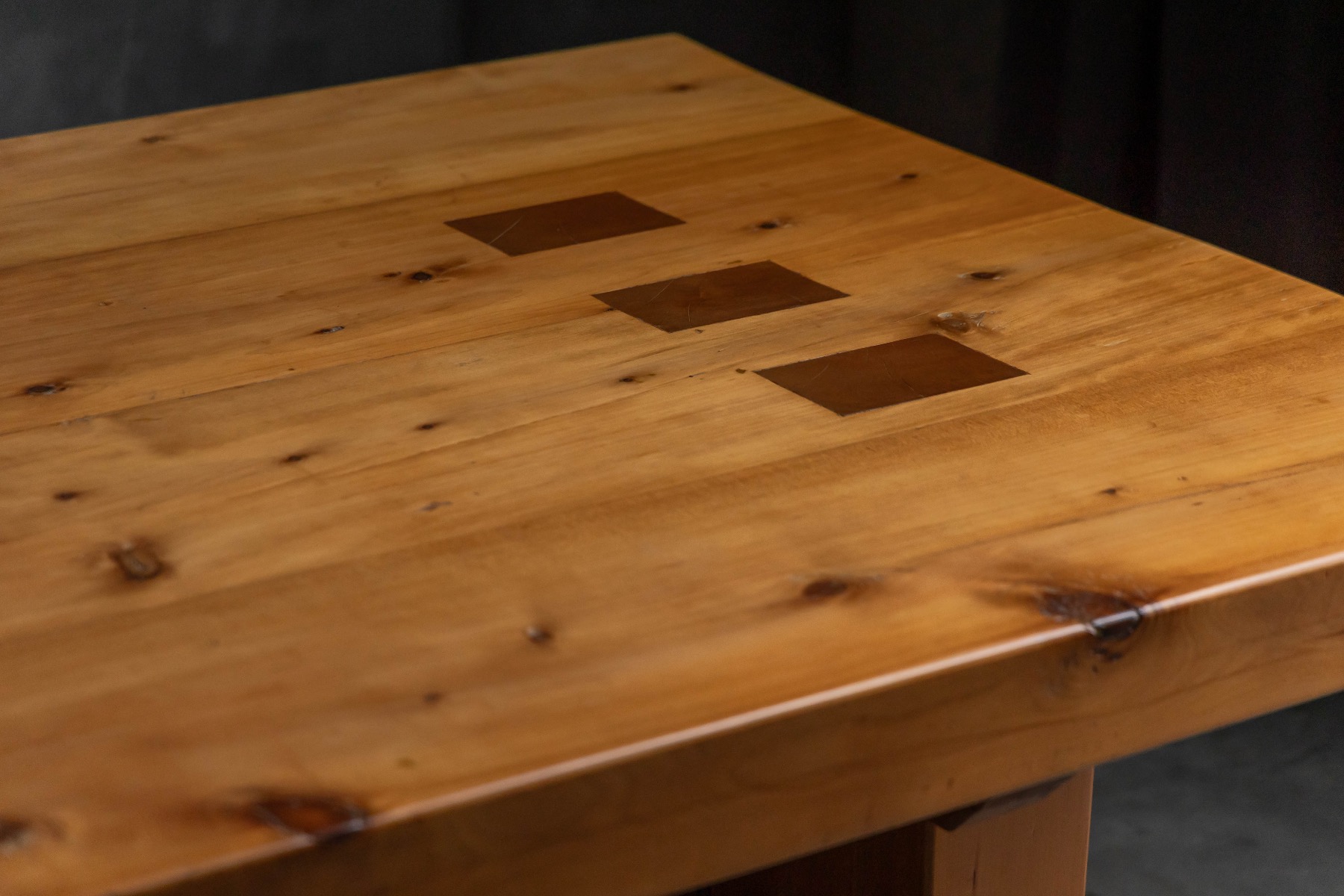 Rustic modern alpine dining table in elmwood