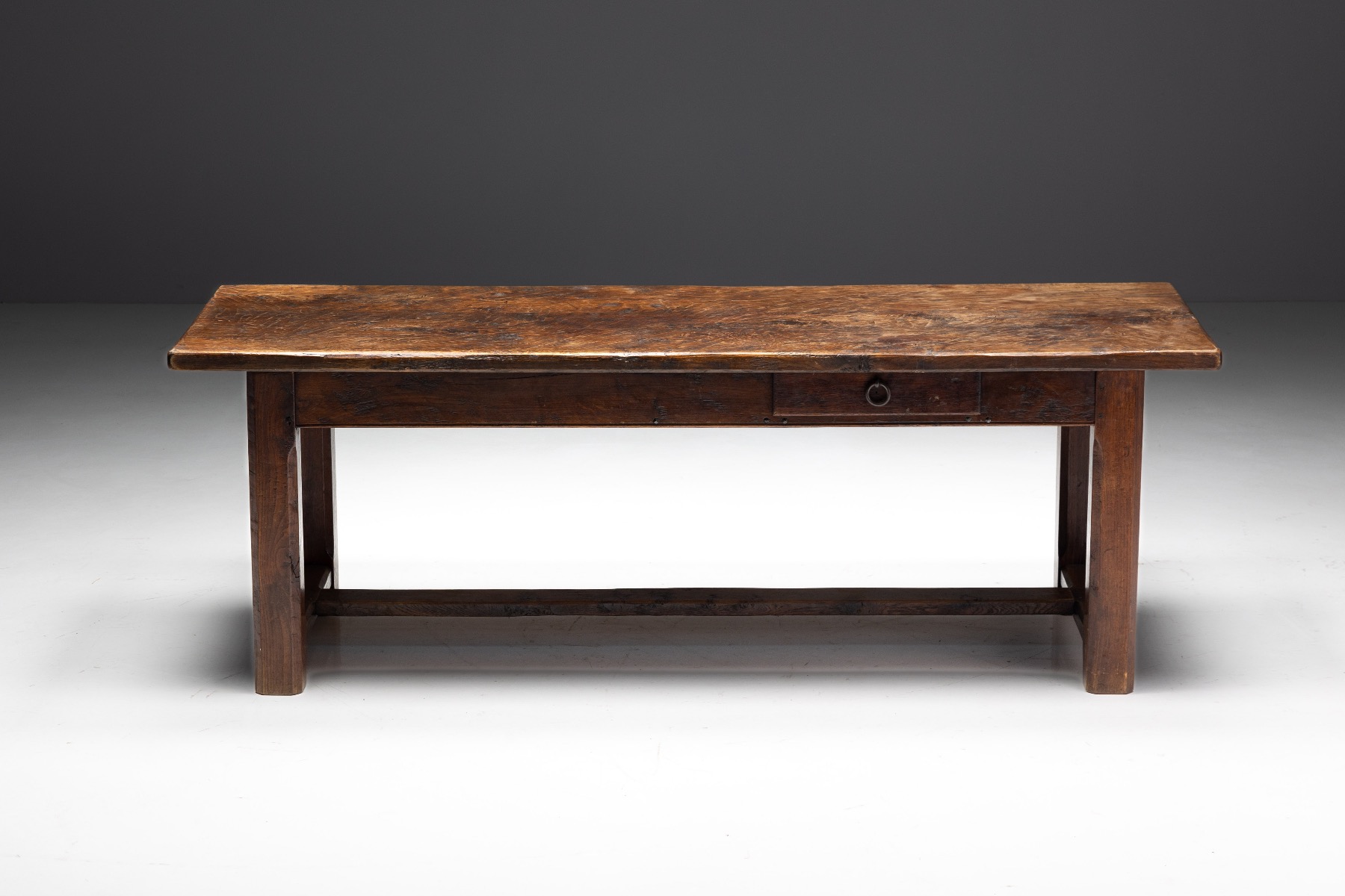 Nineteenth century rustic dining table in wabi style