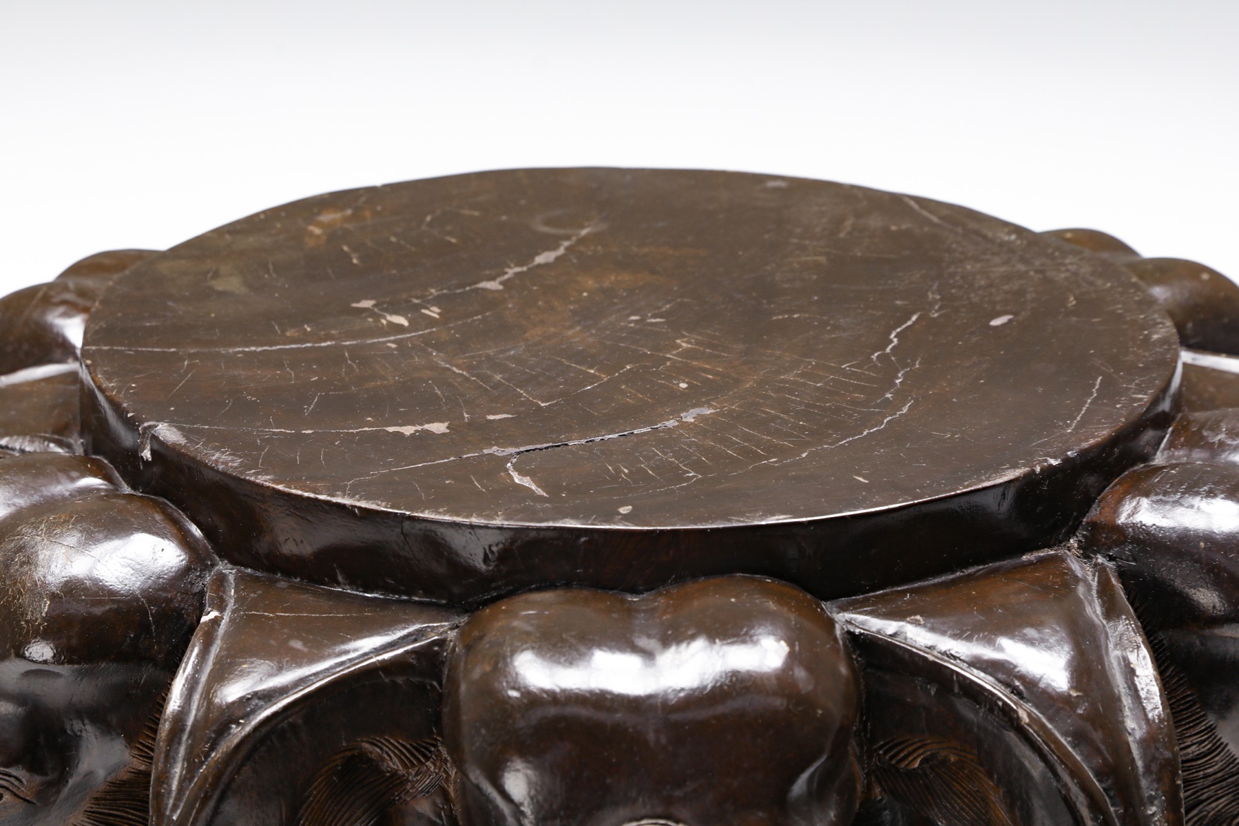 Handcrafted elephant table in African wood