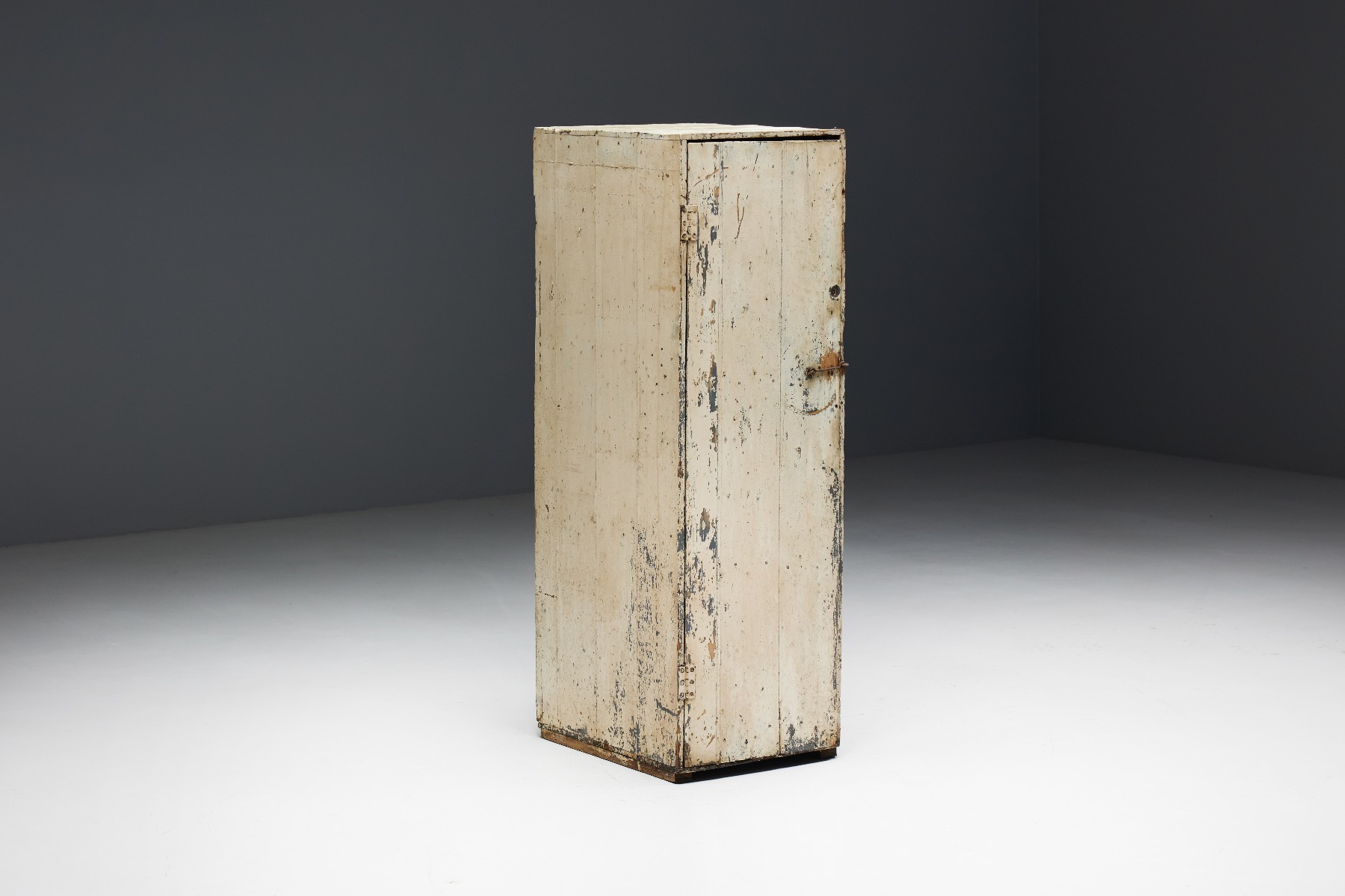 Handcrafted primitive cupboard in rural style