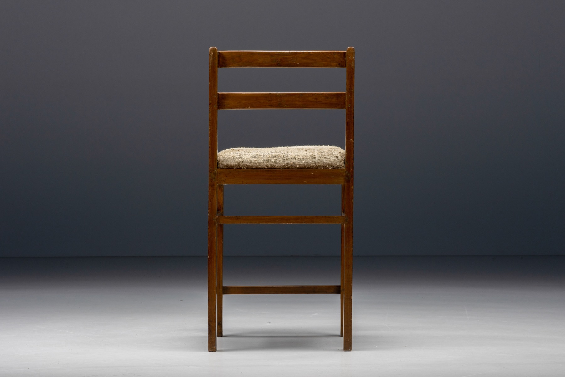 Indian modernist stool by Pierre Jeanneret from the 1960s