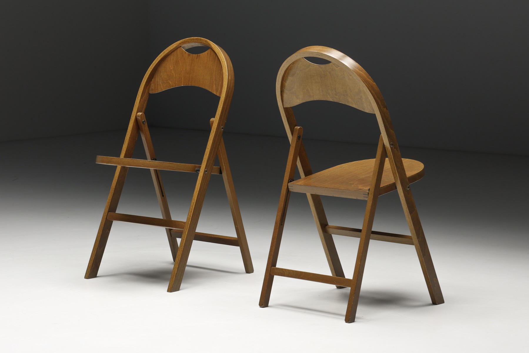 Italian design folding chair by Castiglioni Tric