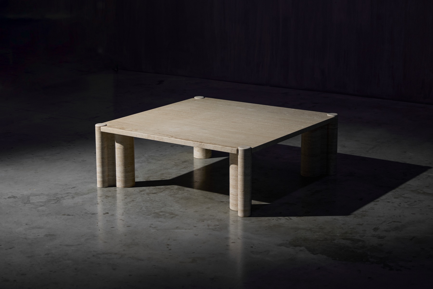 Italian modern travertine coffee table 1960s