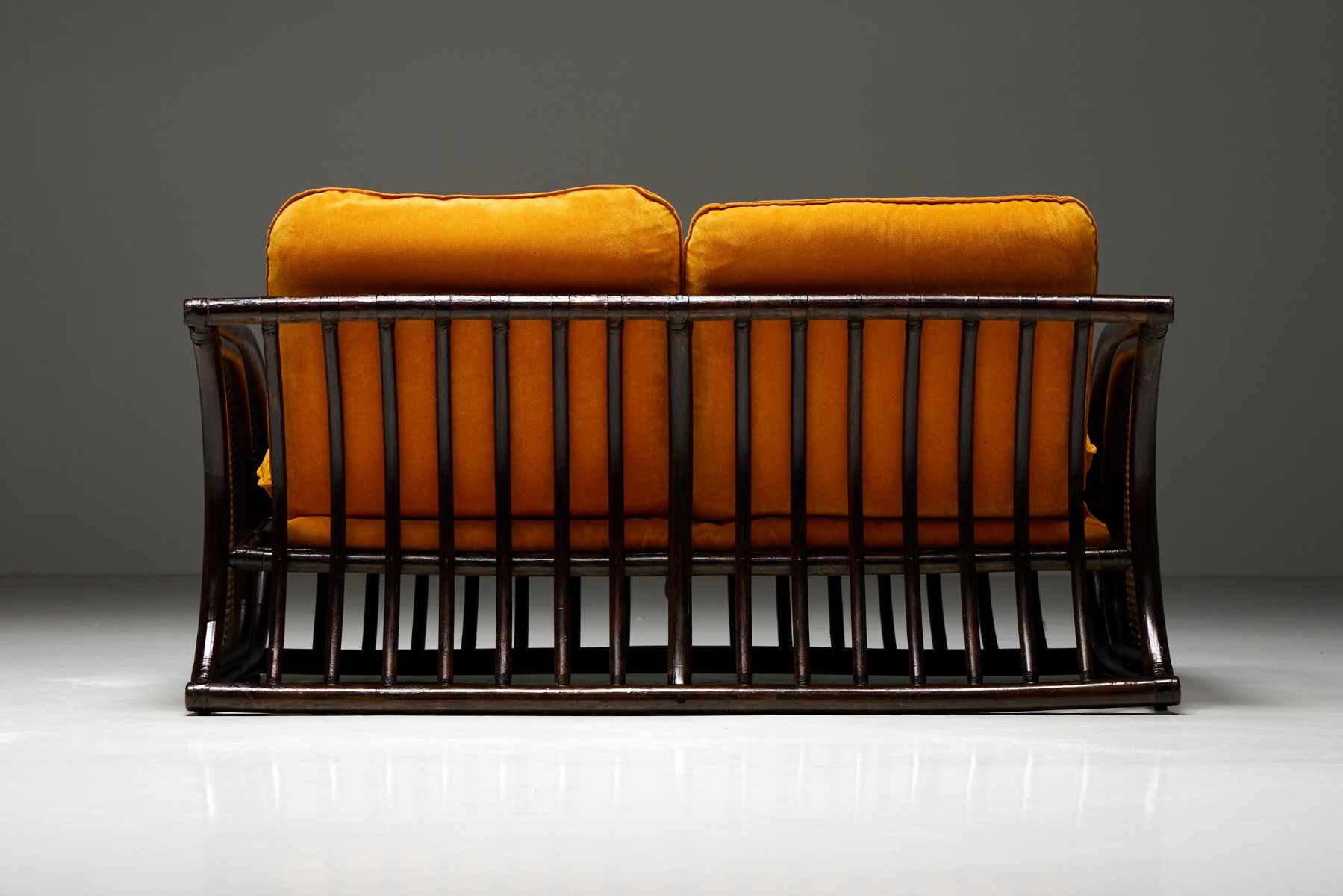 Mid century bamboo bench in Italian design
