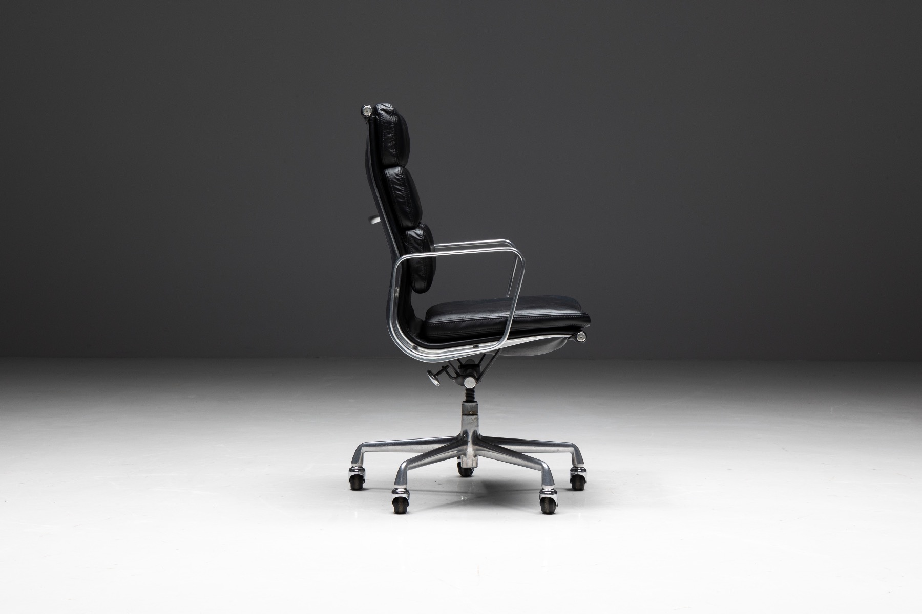 Mid century soft pad desk chair by Charles and Ray Eames