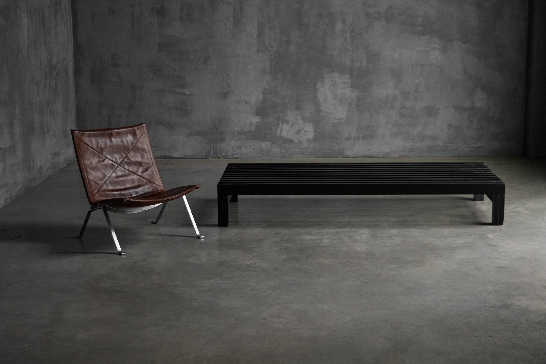 Mid century modern slatted coffee table or bench